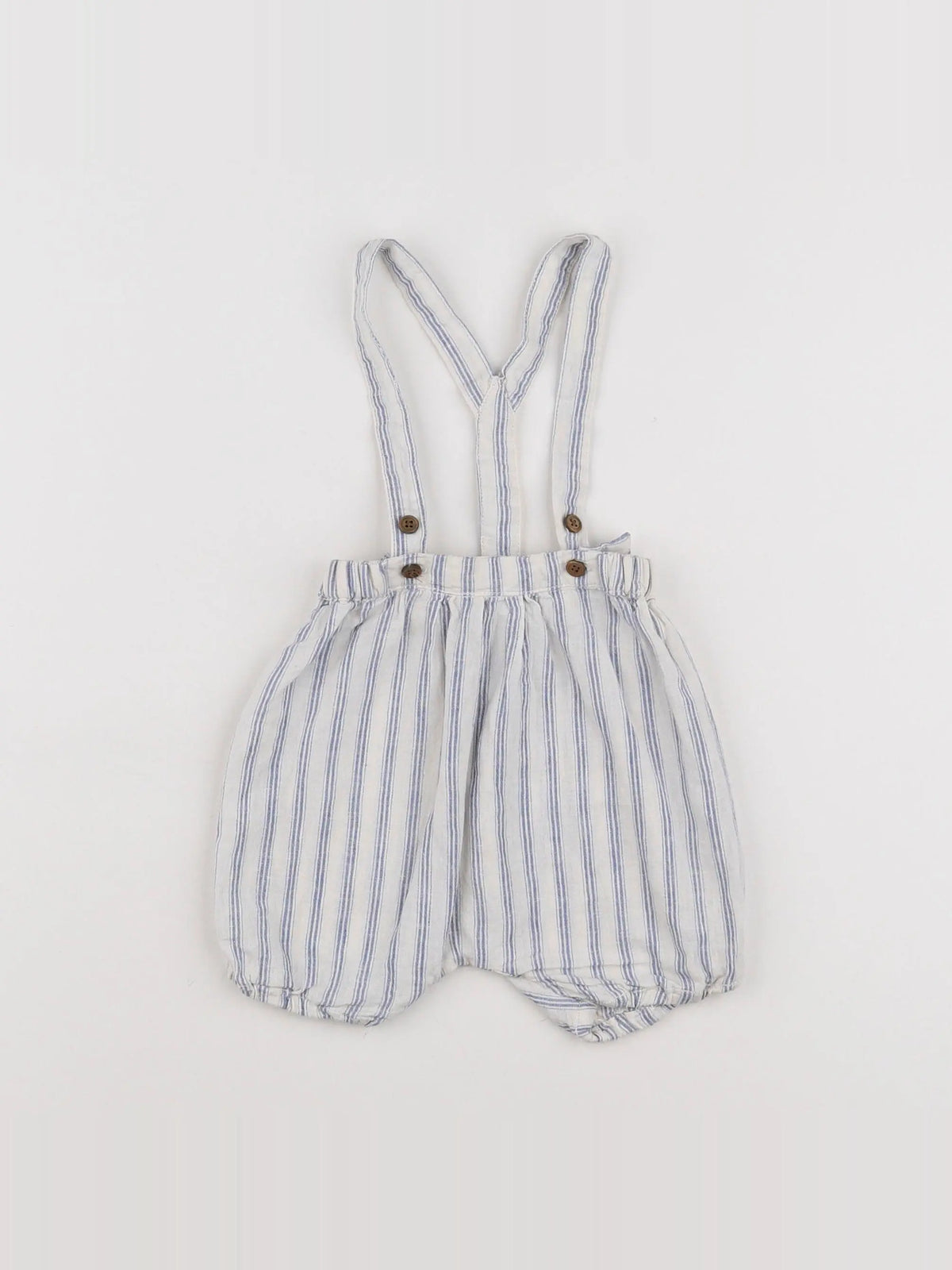 Boutchou - short blanc, bleu - 6 mois