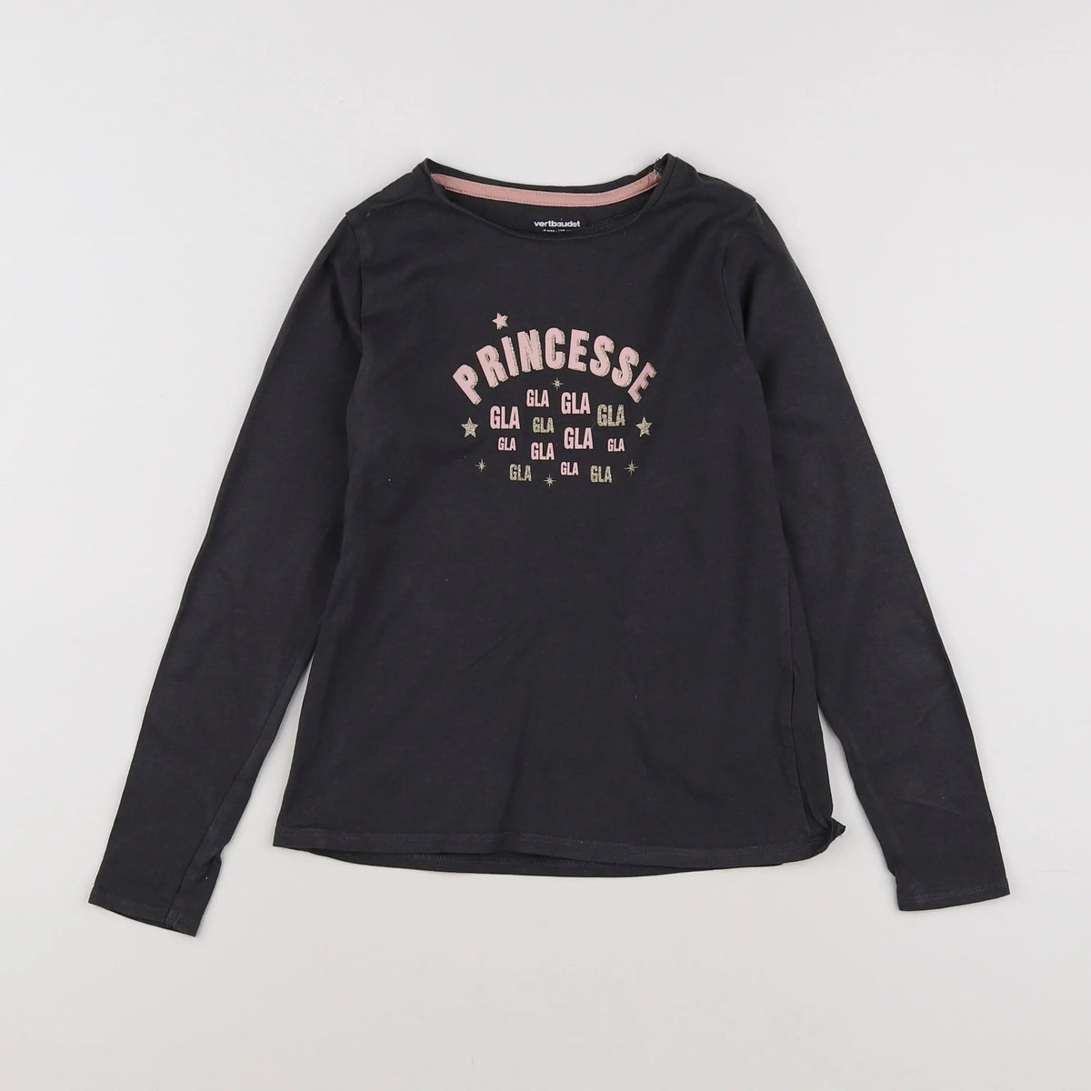 Vertbaudet - tee-shirt gris - 8 ans