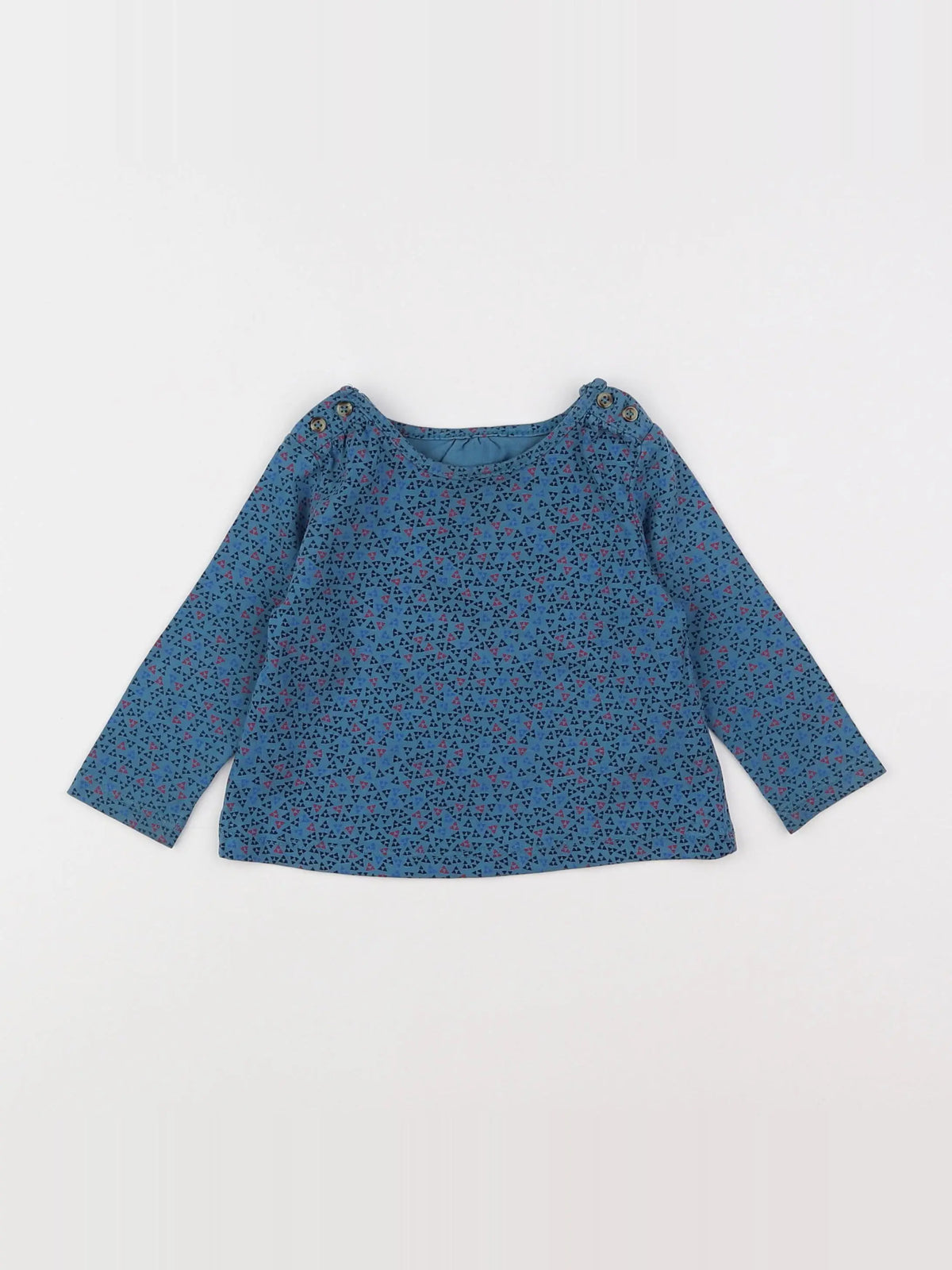 Boutchou - tee-shirt bleu - 9 mois