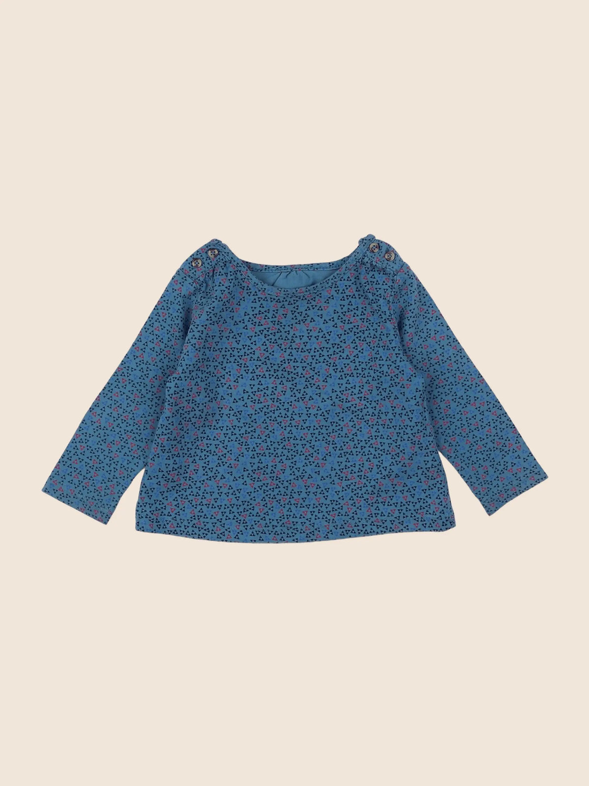 Boutchou - tee-shirt bleu - 9 mois