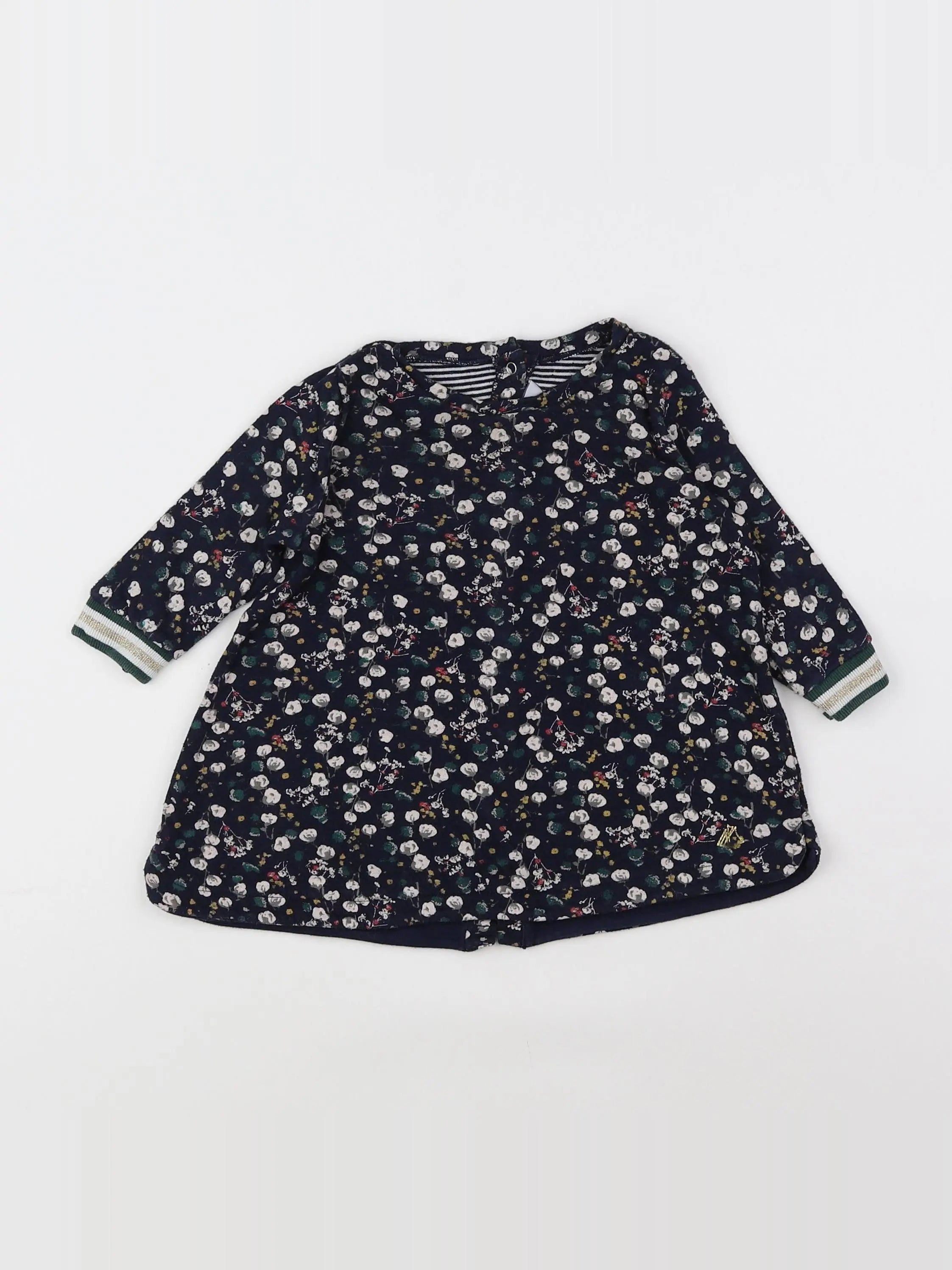 Petit Bateau - robe bleu - 6 mois