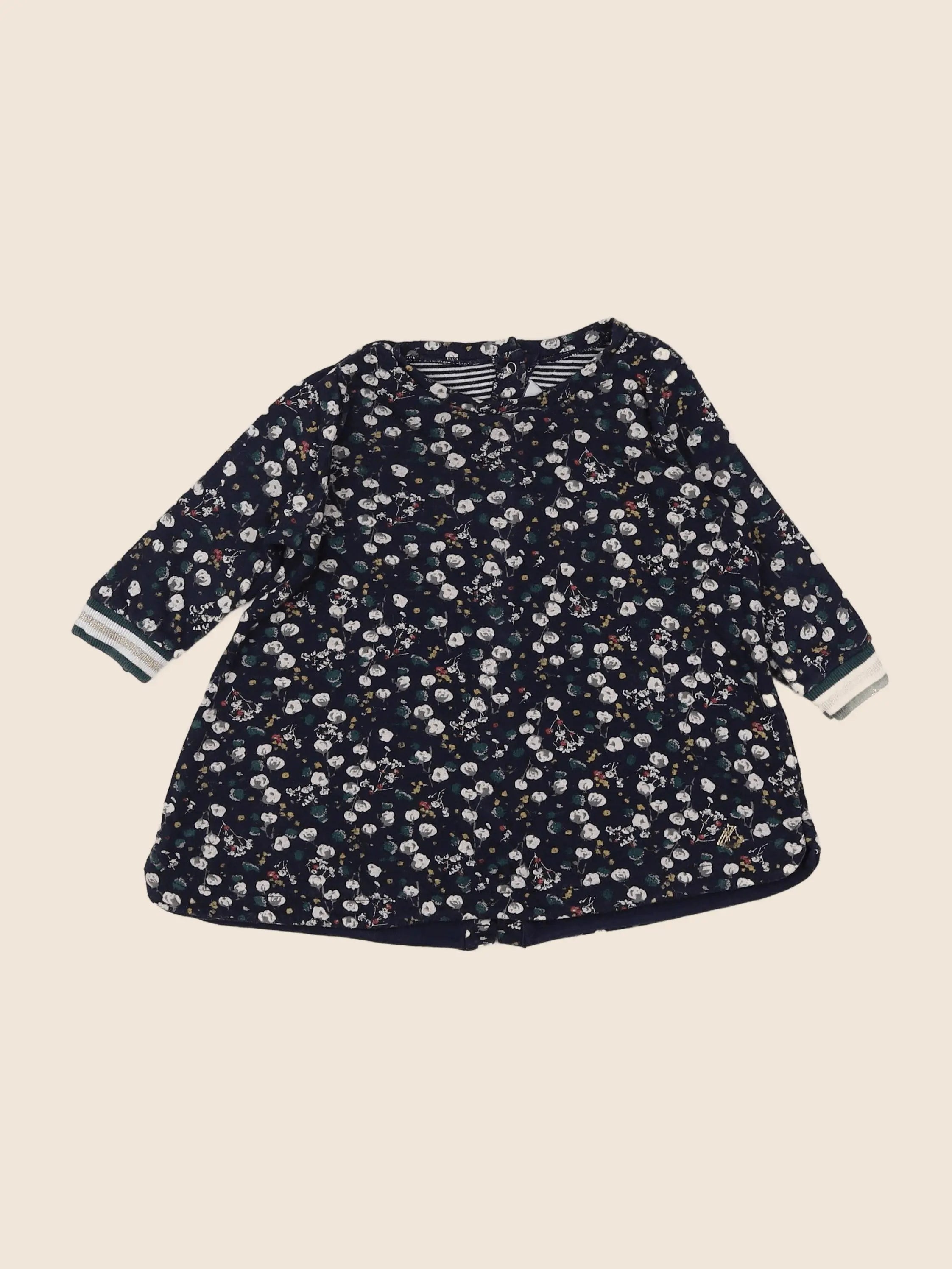 Petit Bateau - robe bleu - 6 mois