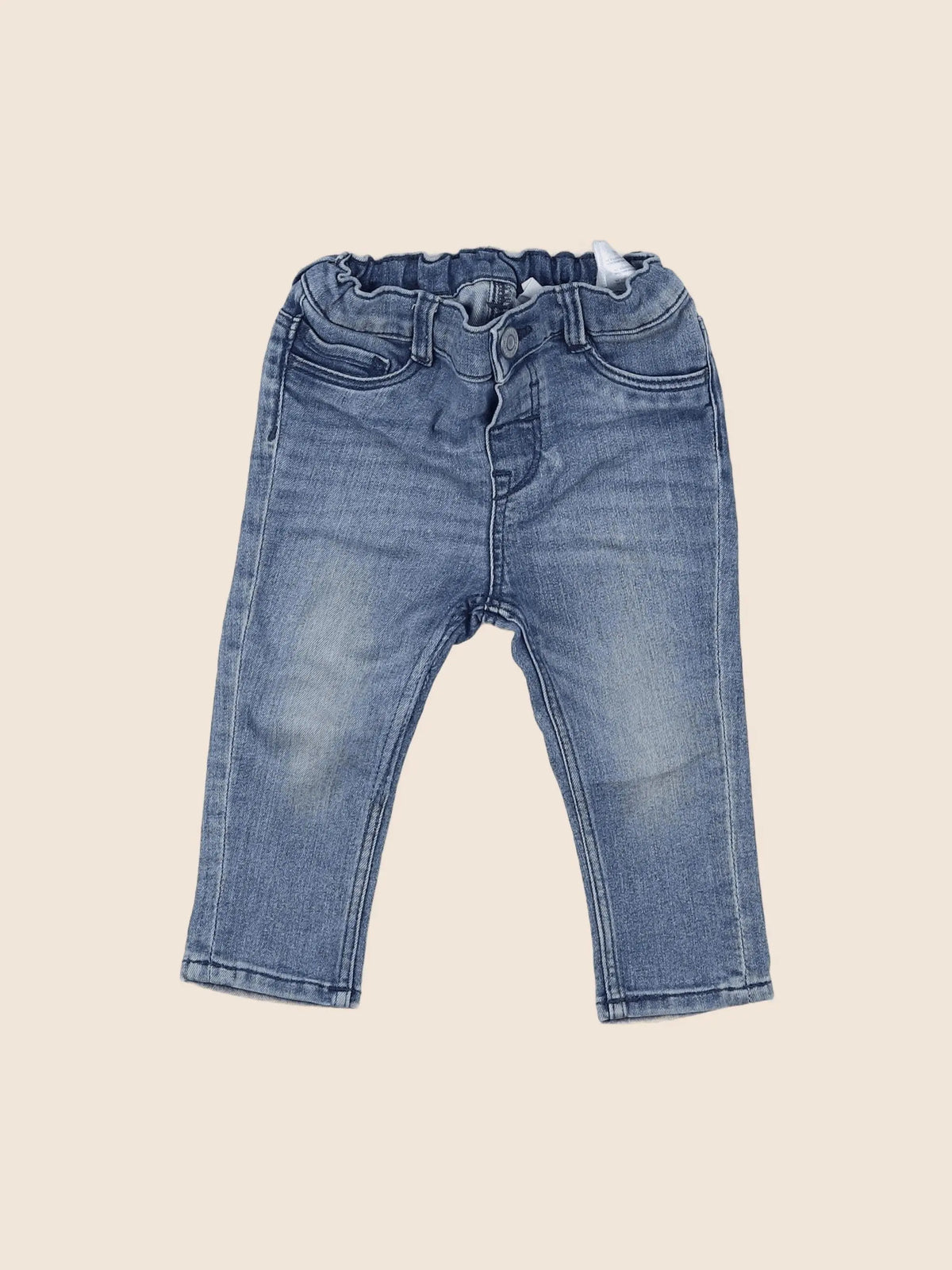 H&M - jean bleu - 6/9 mois