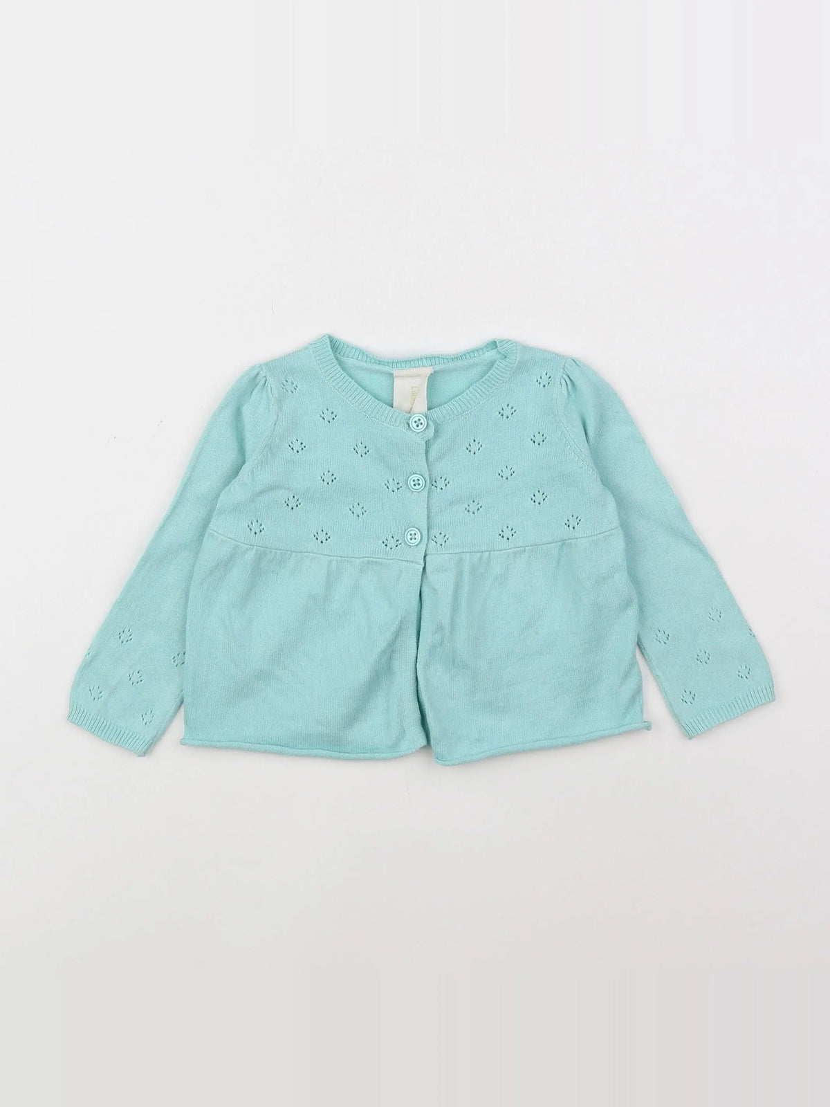 Louis et Victorie - gilet bleu - 6 mois