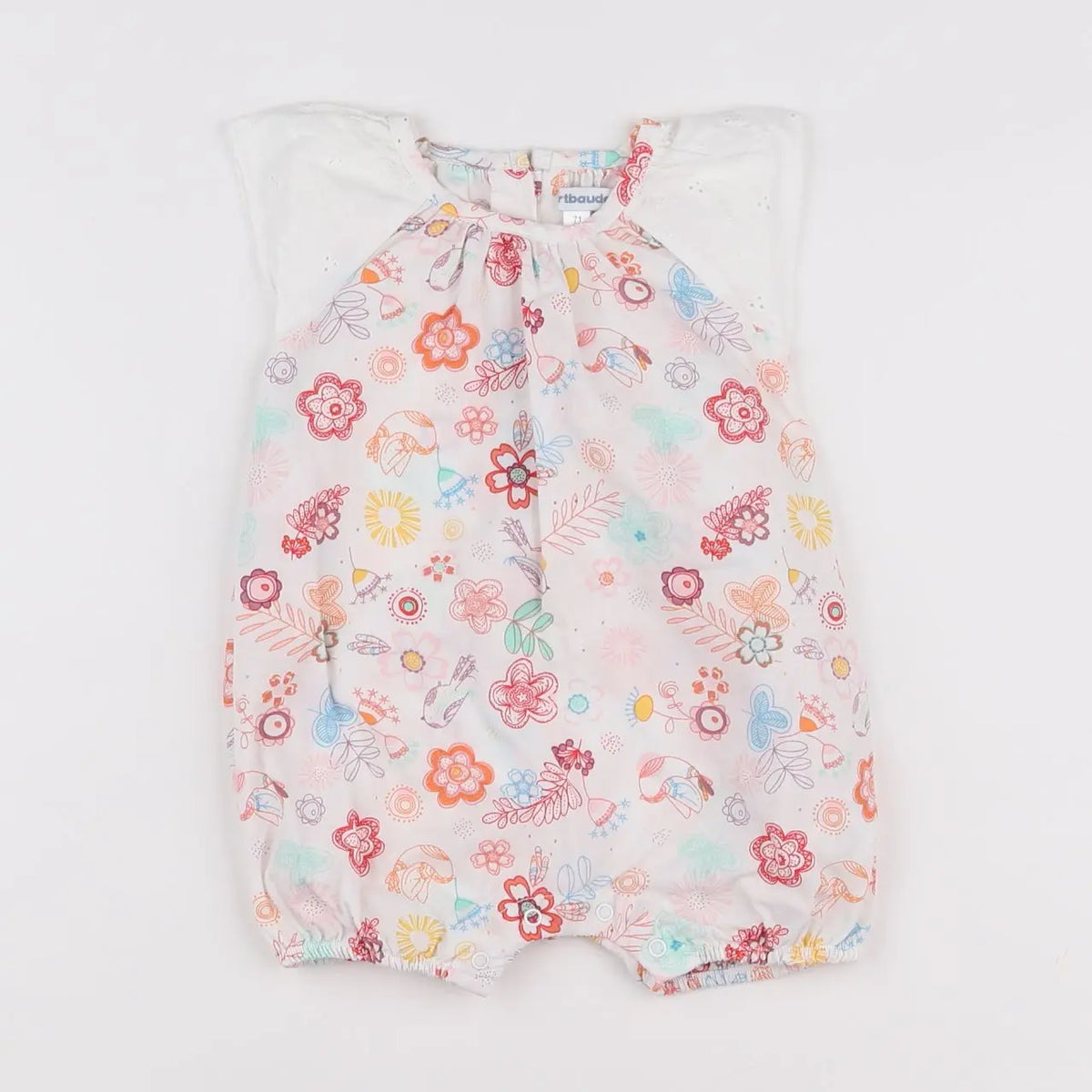 Vertbaudet - combinaison multicolore - 9 mois