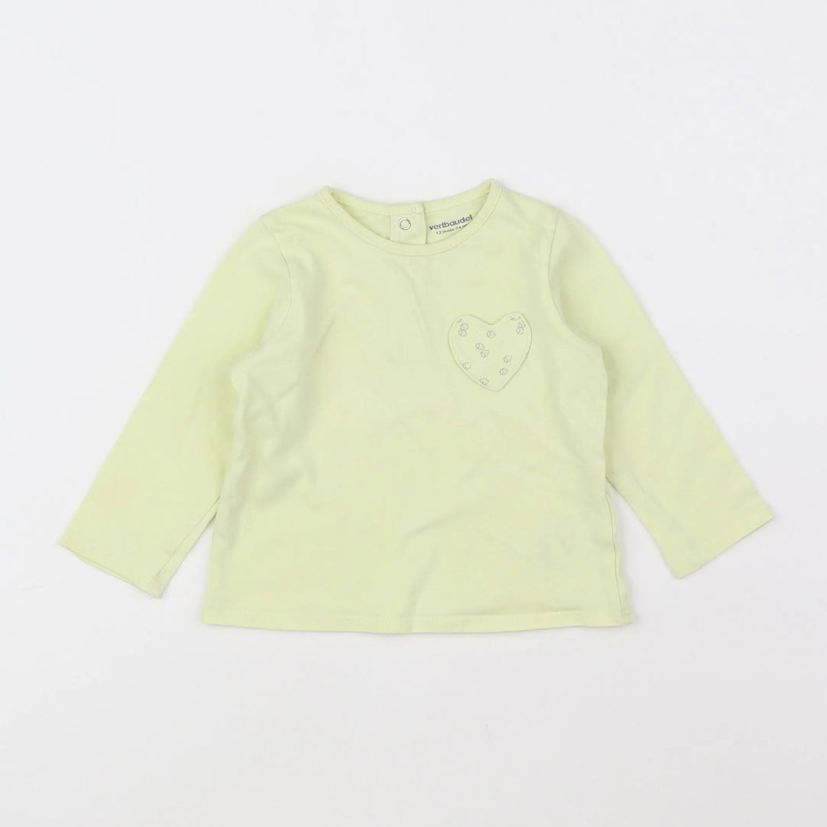 Vertbaudet - tee-shirt jaune - 12 mois