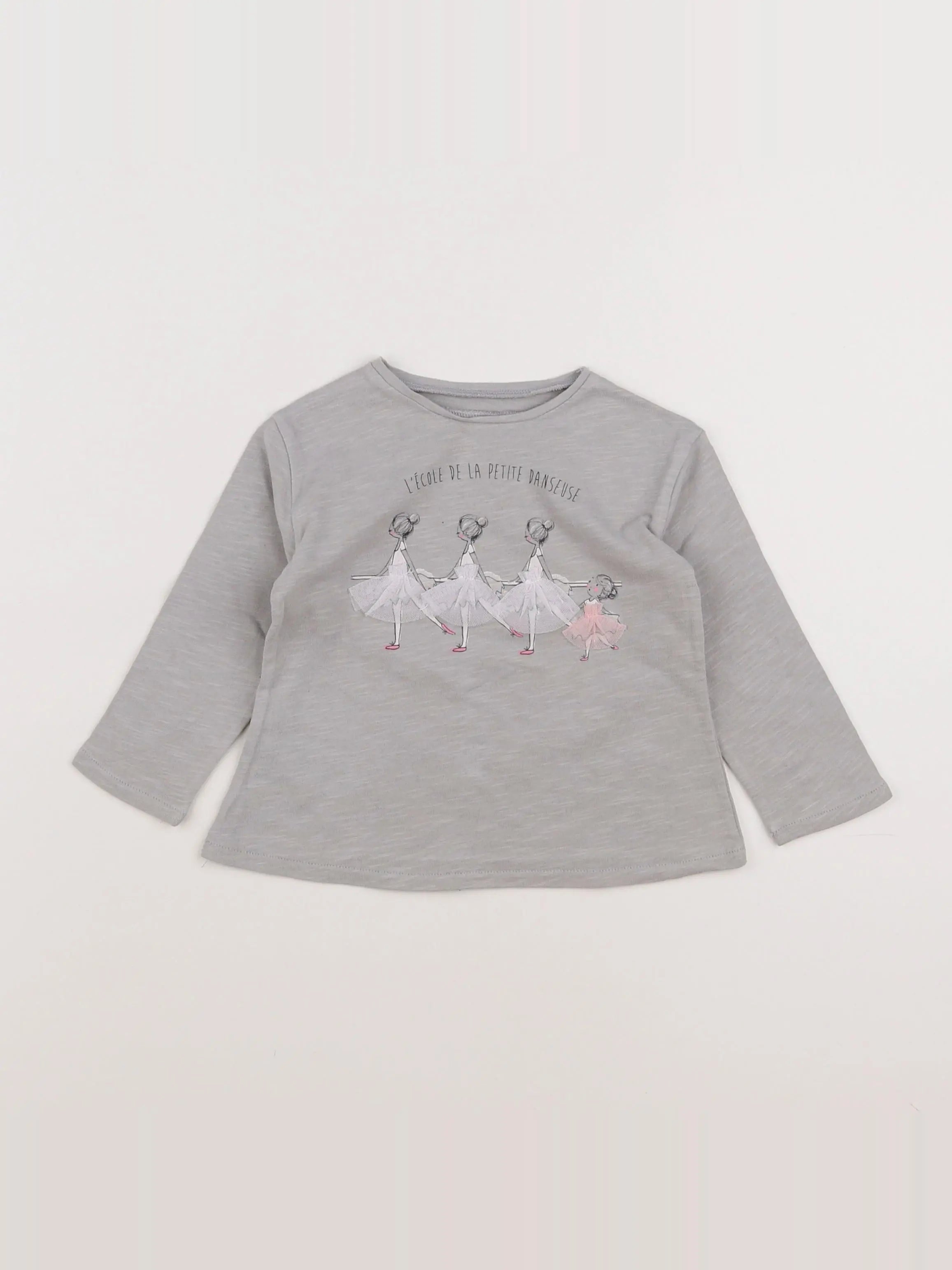Zara - tee-shirt gris - 3/6 mois