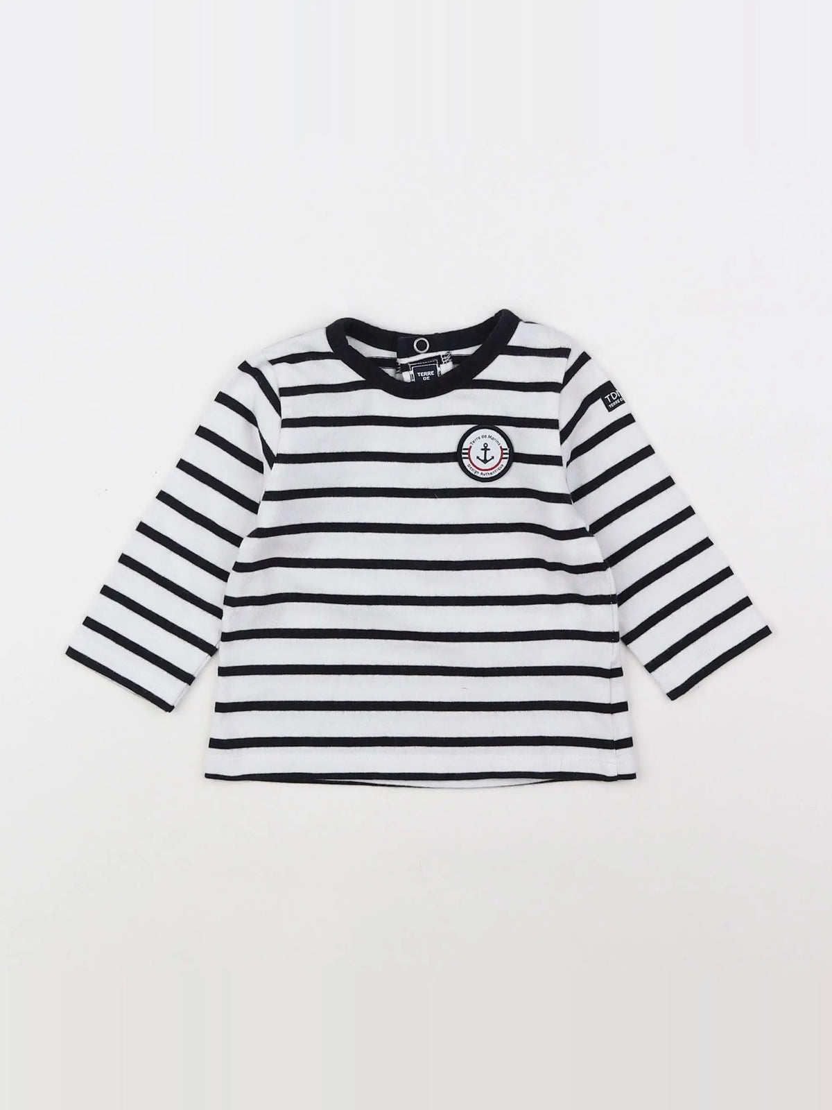 Terre de marins - tee-shirt blanc, bleu - 6 mois