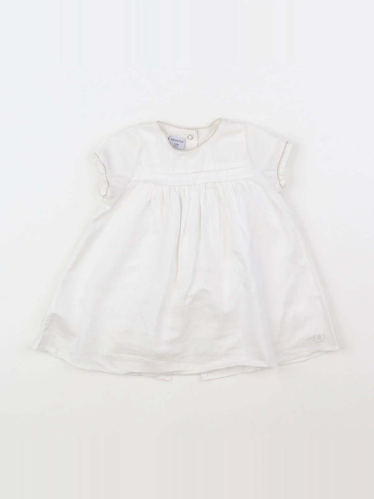 Absorba - robe blanc - 12 mois