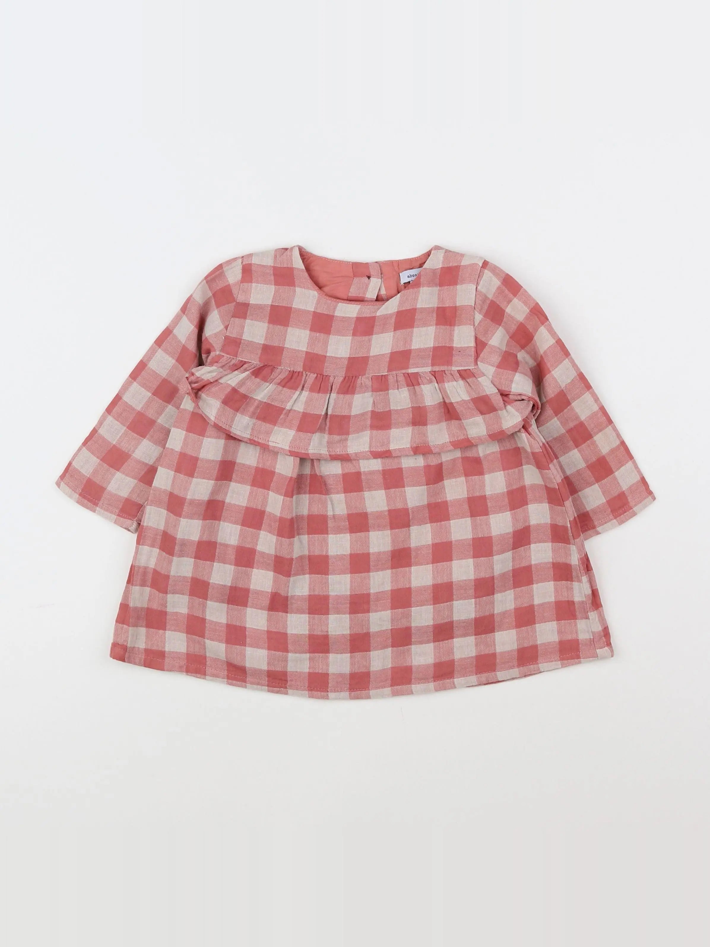 Absorba - robe blanc, rose - 12 mois