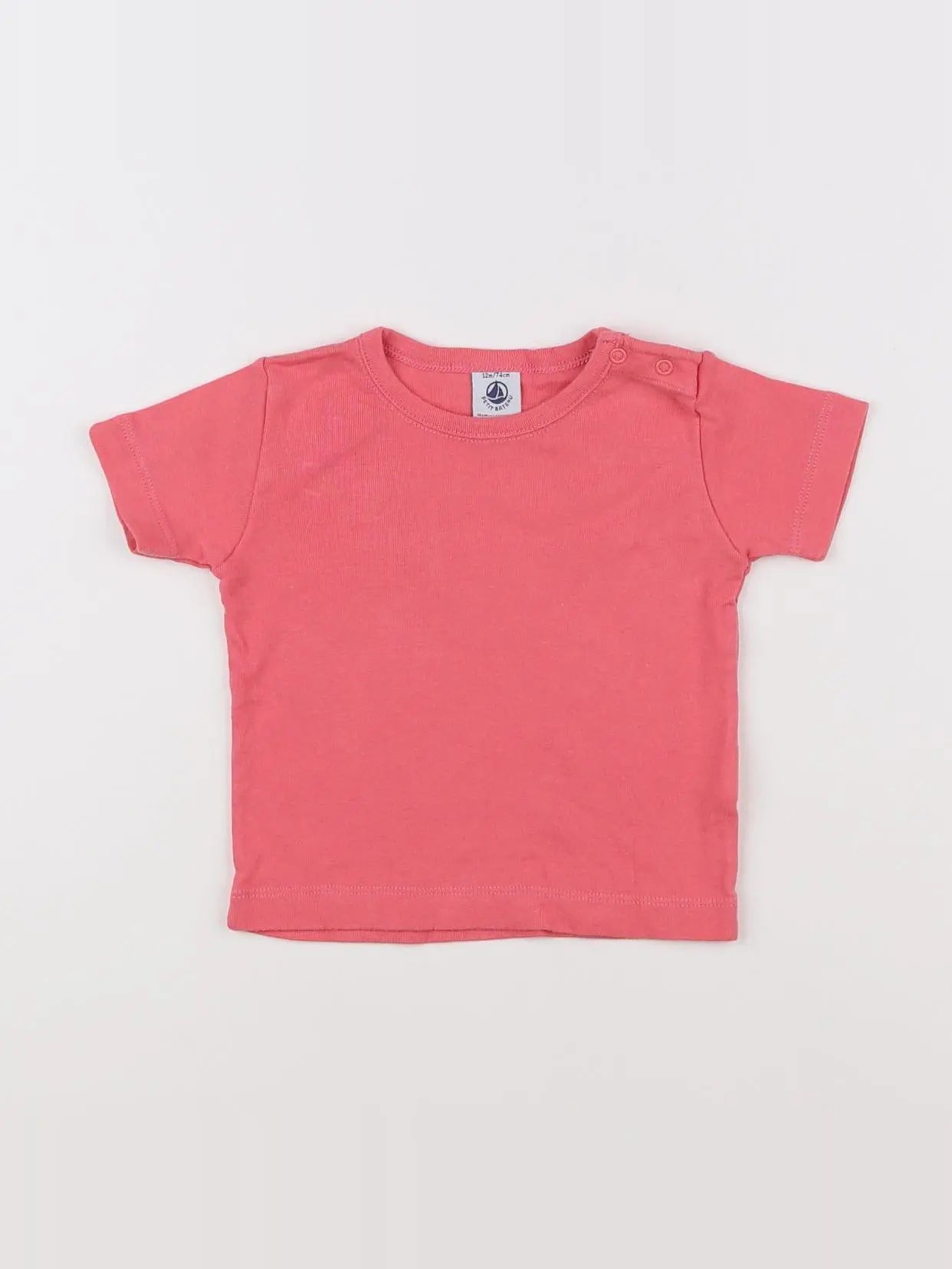 Petit Bateau - tee-shirt rose - 12 mois