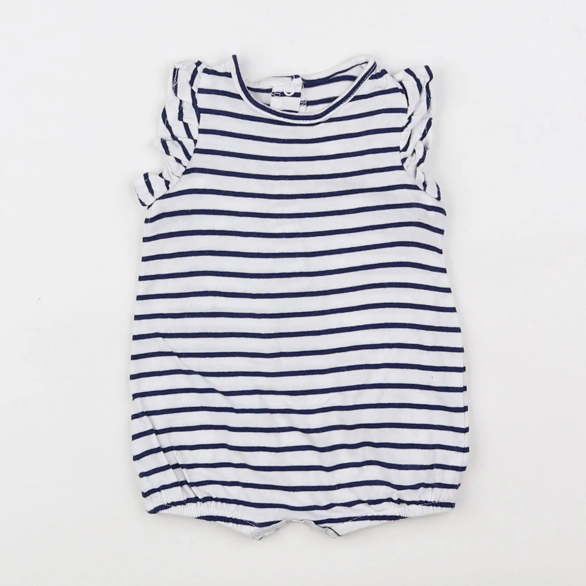 Vertbaudet - combinaison bleu, blanc - 3 mois