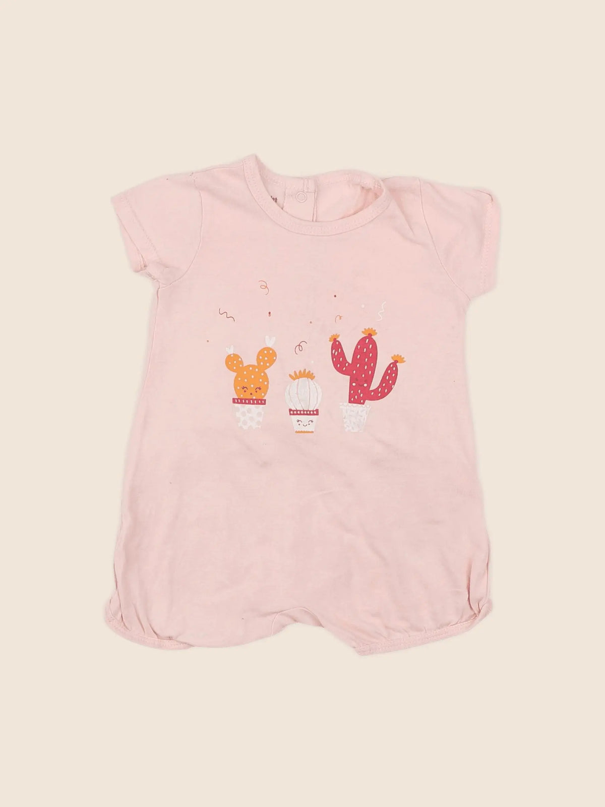 Vertbaudet - pyjama coton rose - 3 mois