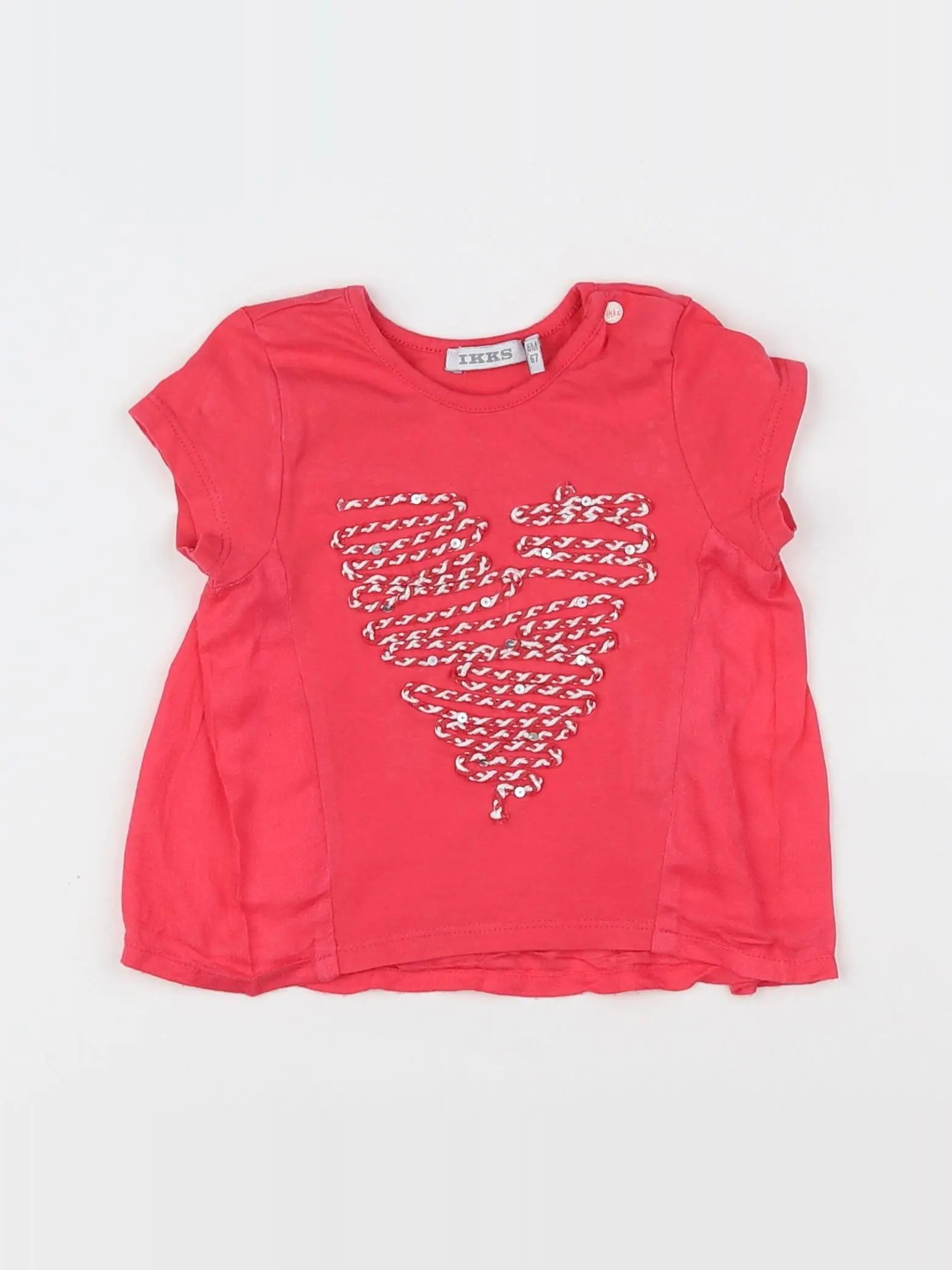 IKKS - tee-shirt rose - 6 mois