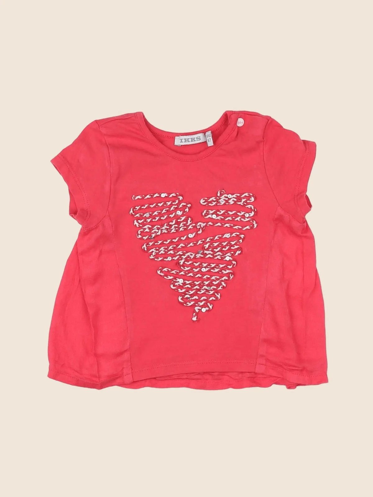 IKKS - tee-shirt rose - 6 mois
