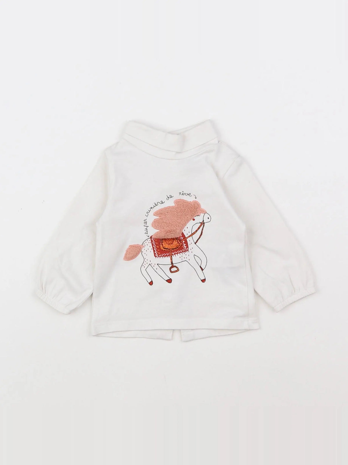 Vertbaudet - sous-pull beige - 3 mois