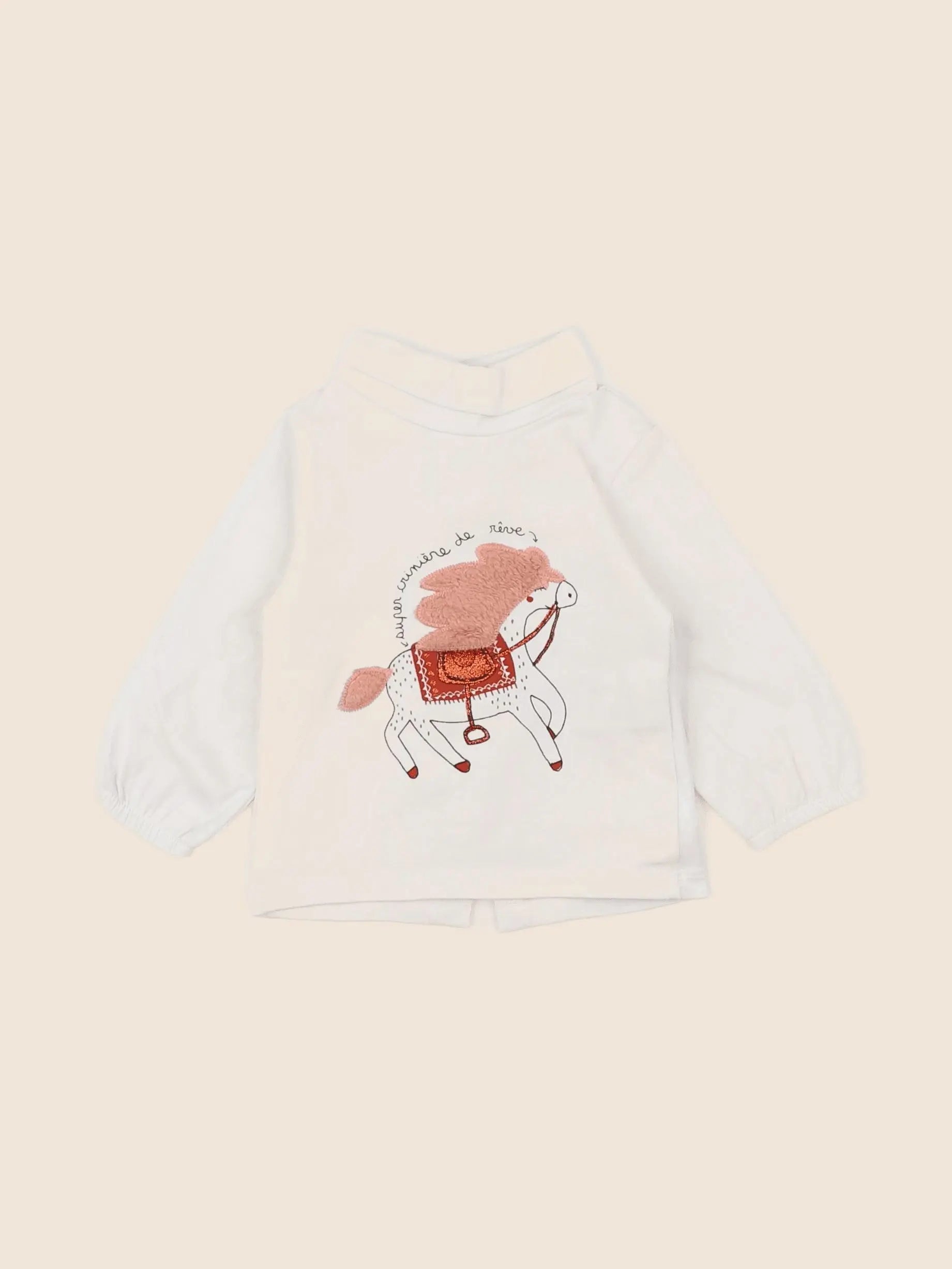 Vertbaudet - sous-pull beige - 3 mois