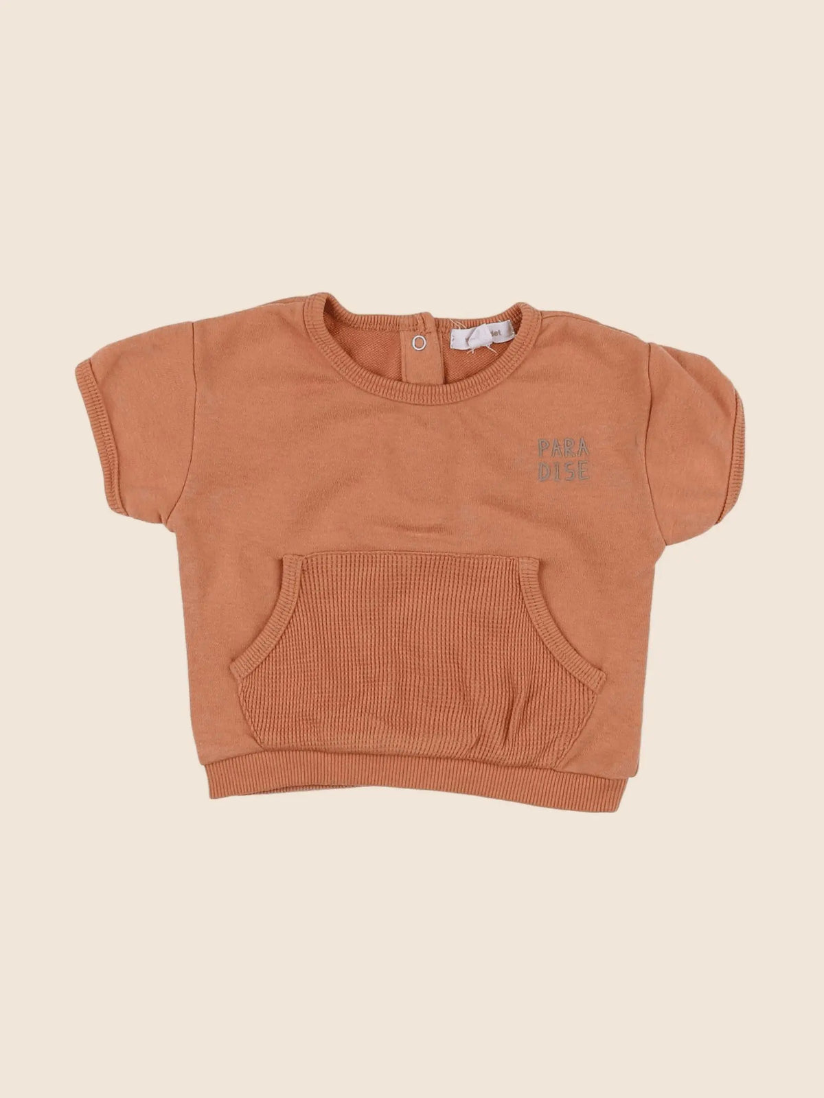 Vertbaudet - sweat orange - 3 mois