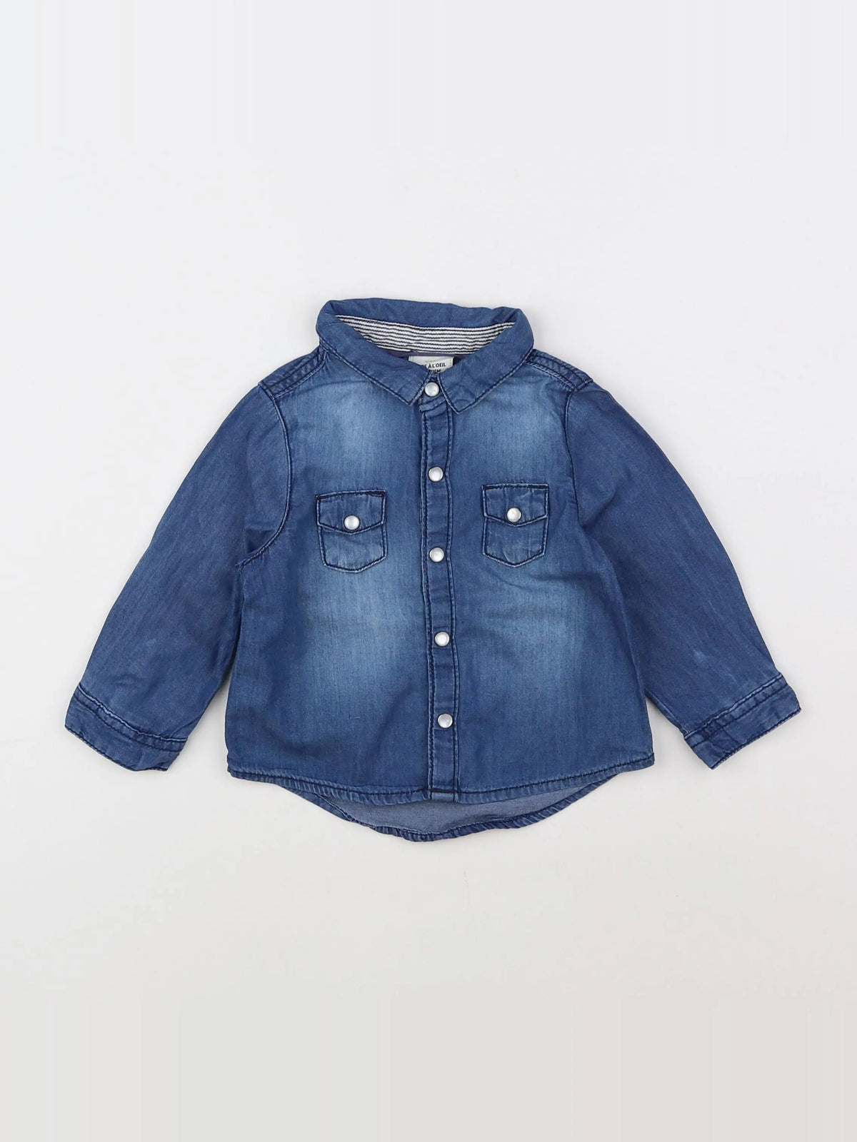 Tape à l'oeil - chemise bleu - 9 mois