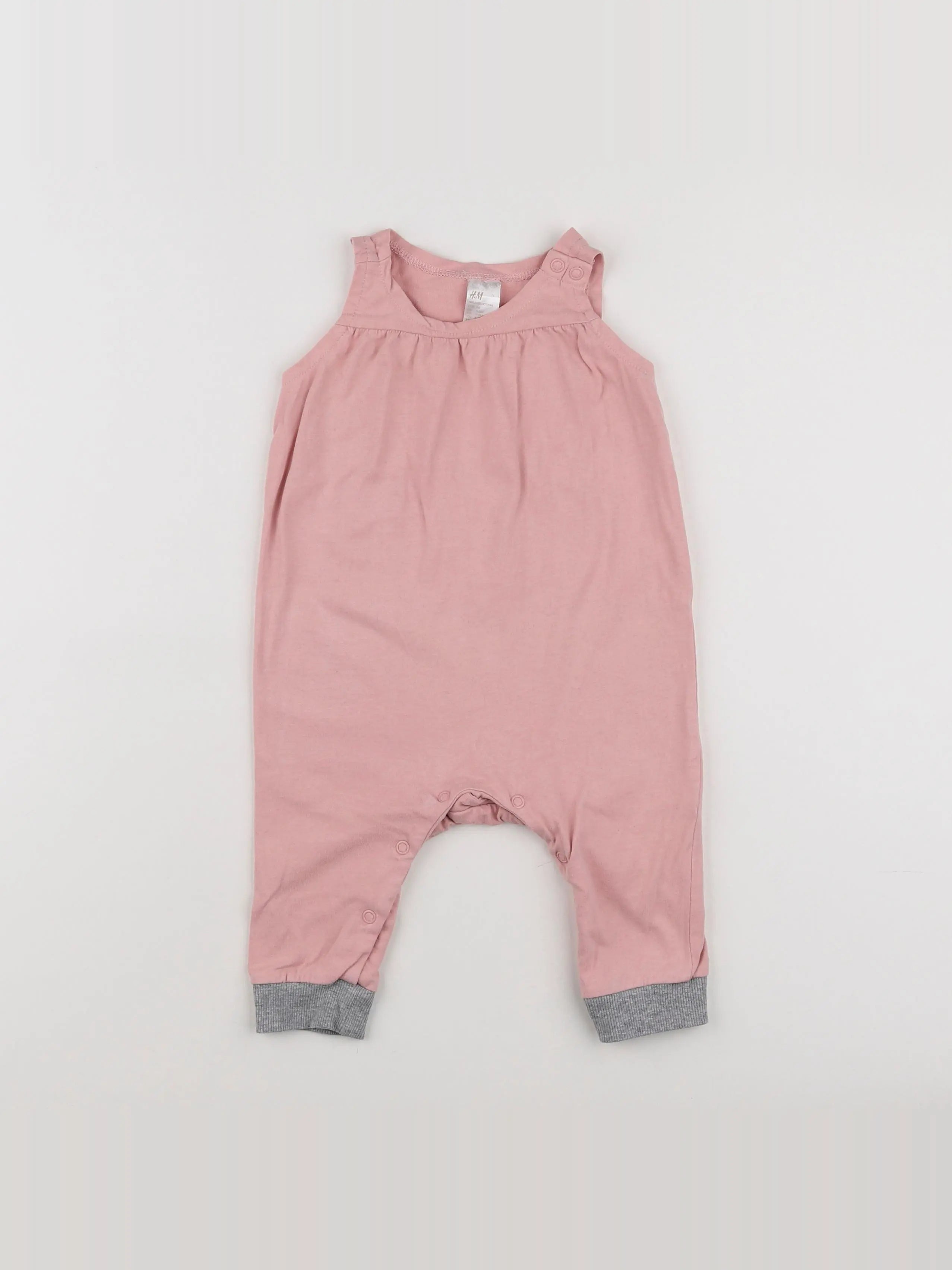 H&M - combinaison rose - 3/6 mois
