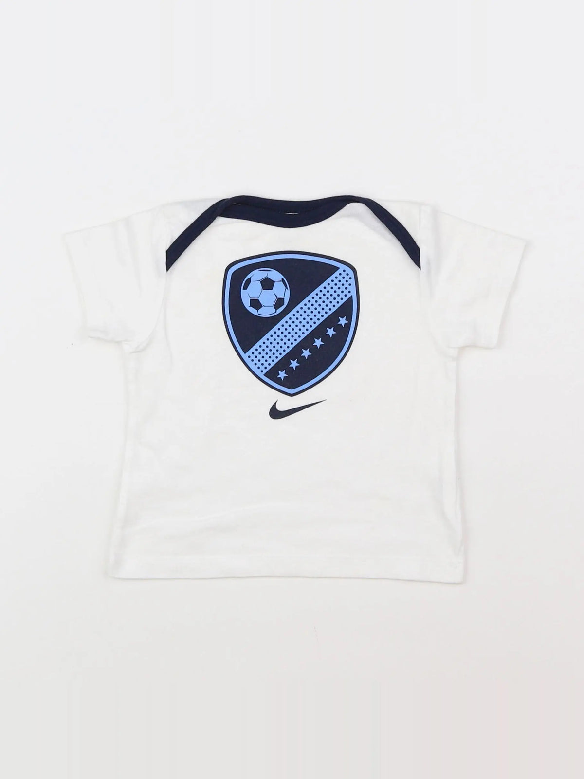 Nike - tee-shirt blanc, bleu - 3/6 mois
