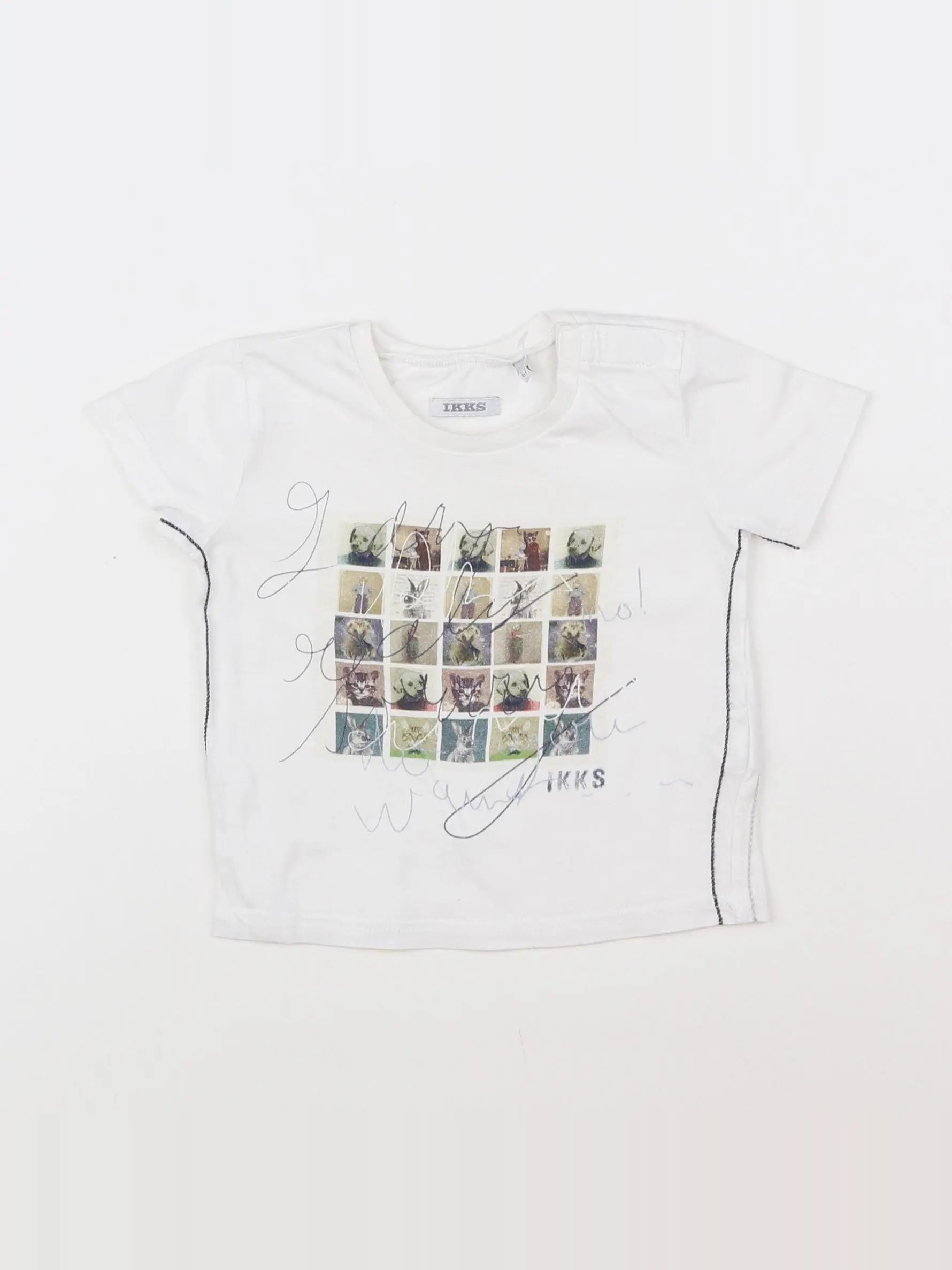 IKKS - tee-shirt blanc - 6 mois
