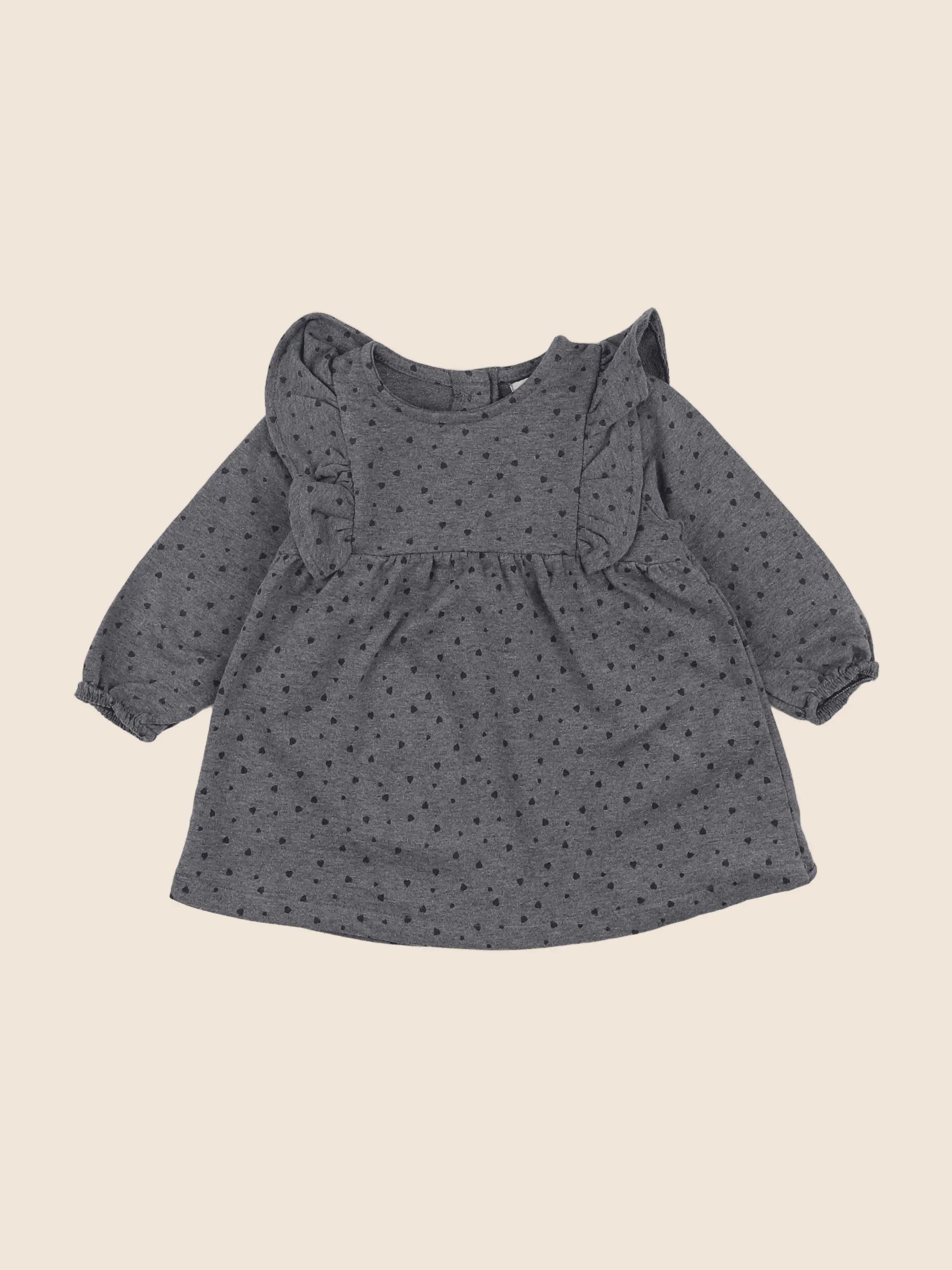 Vertbaudet - robe gris - 9 mois