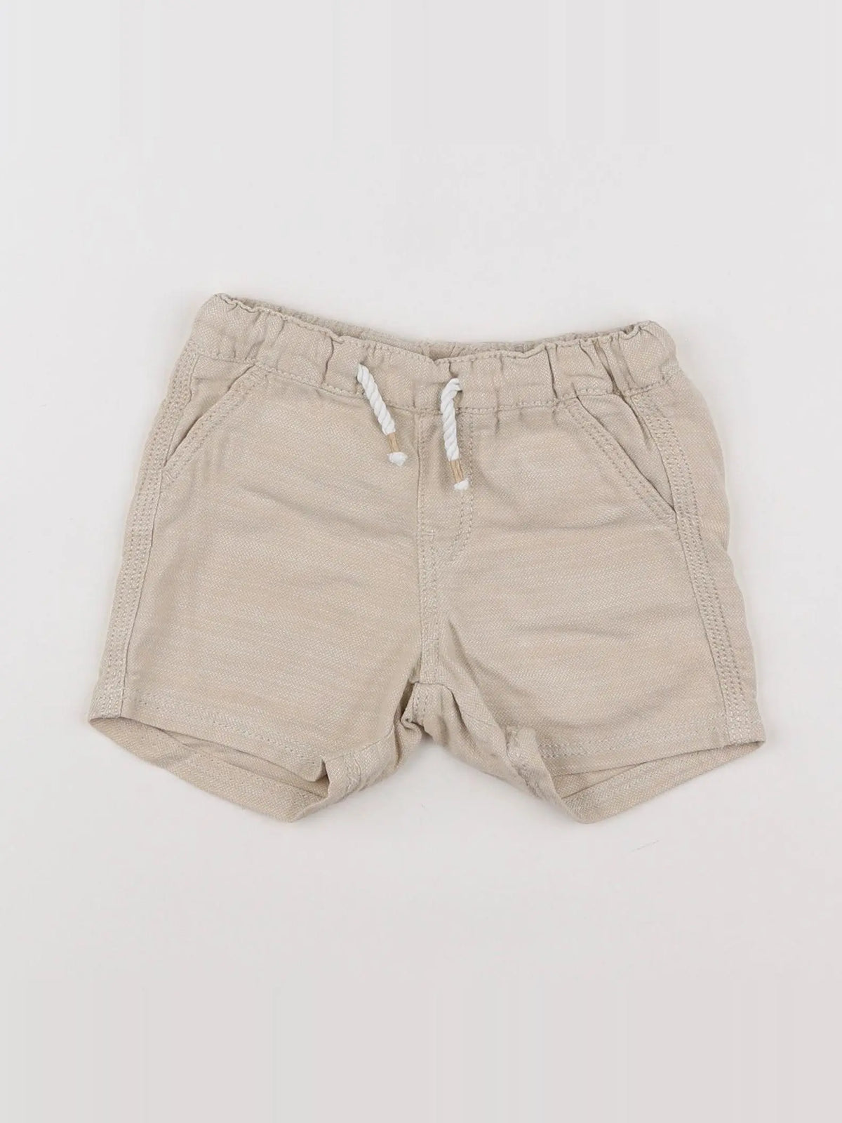 H&M - short beige - 6/9 mois