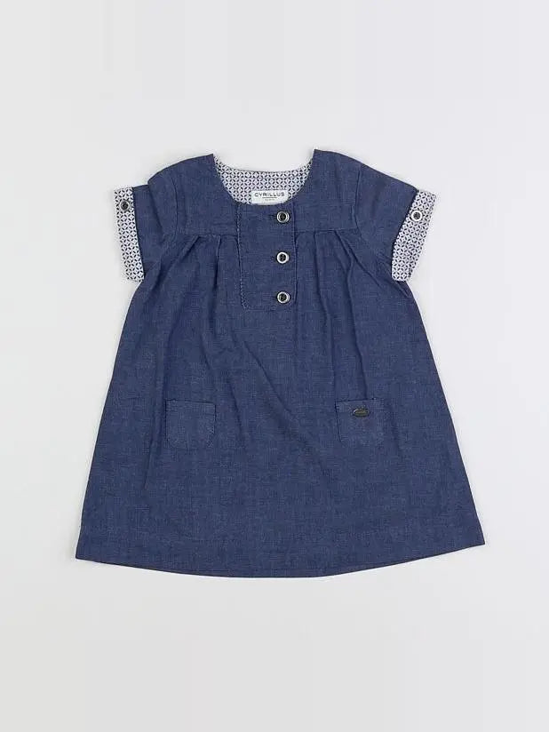 Cyrillus - robe bleu - 6 mois