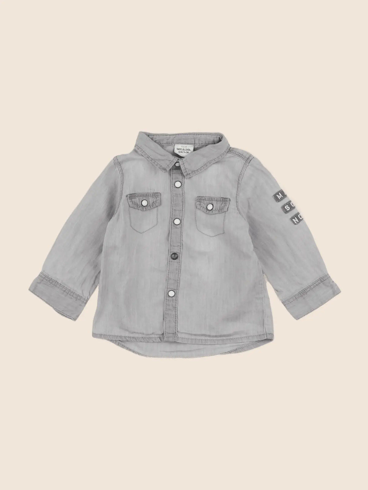 Tape à l'oeil - chemise gris - 12 mois