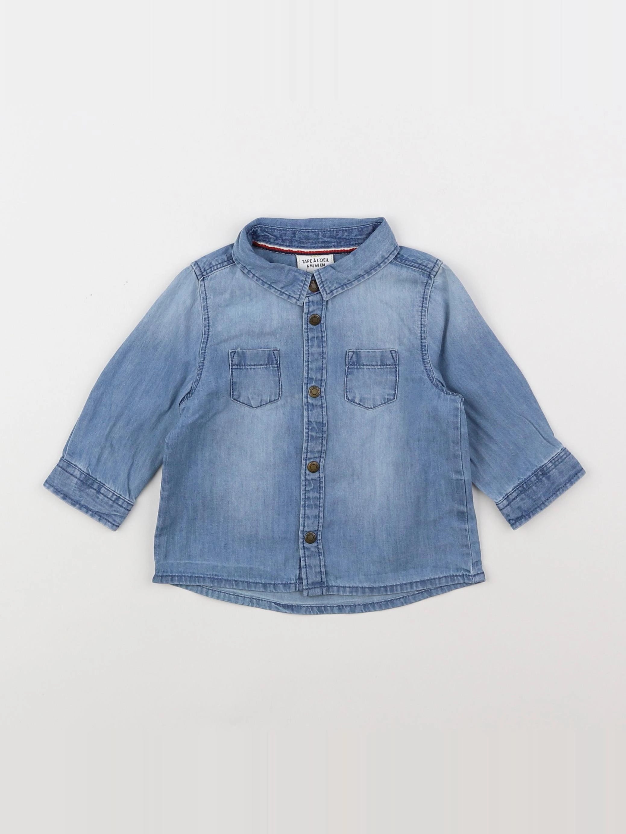 Tape à l'oeil - chemise bleu - 6 mois