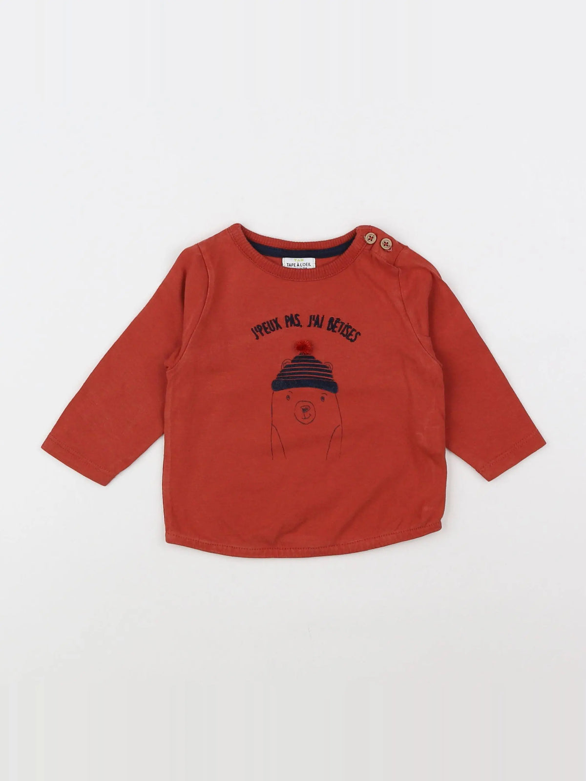 Tape à l'oeil - tee-shirt rouge - 6 mois