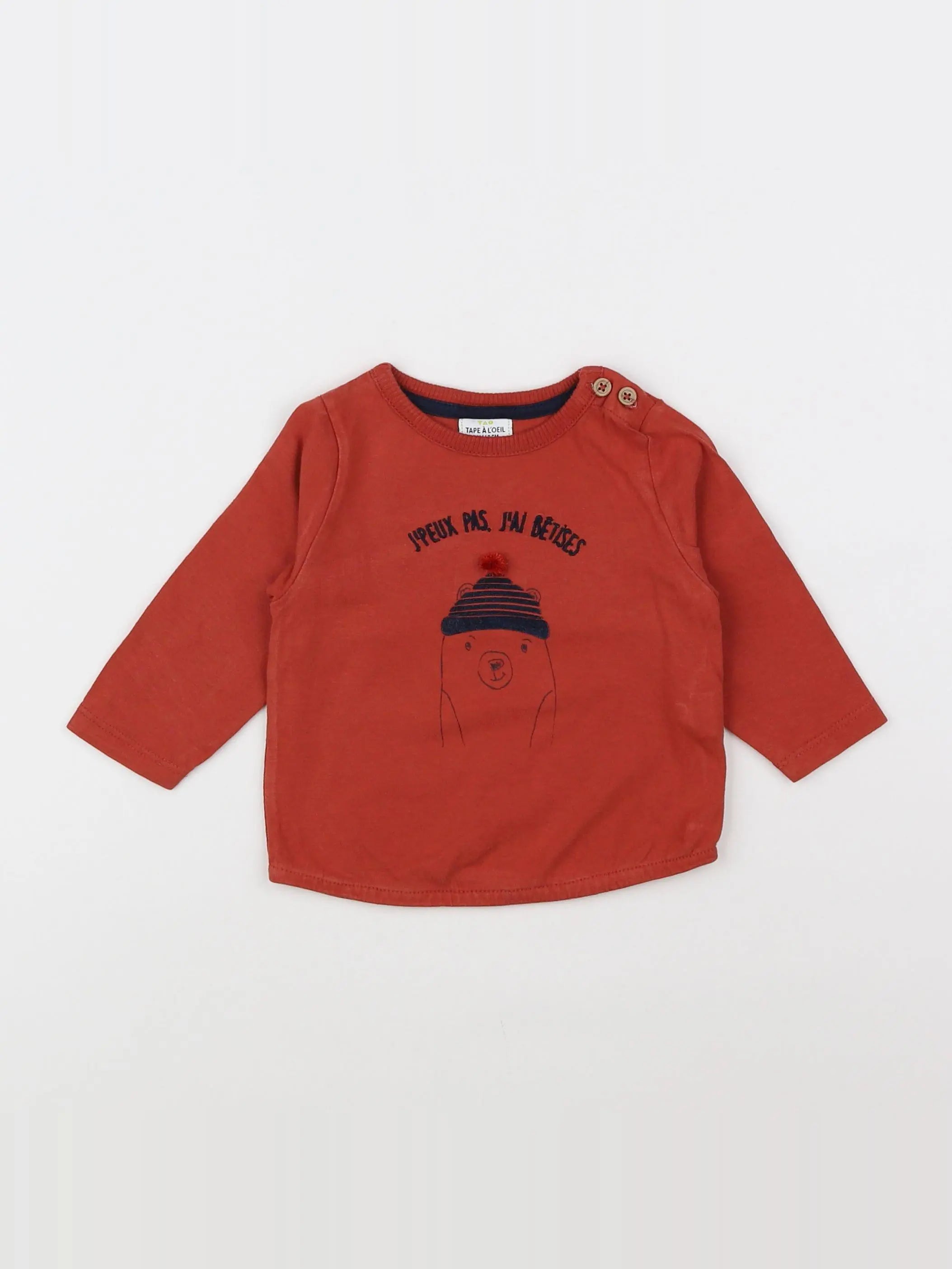 Tape à l'oeil - tee-shirt rouge - 6 mois