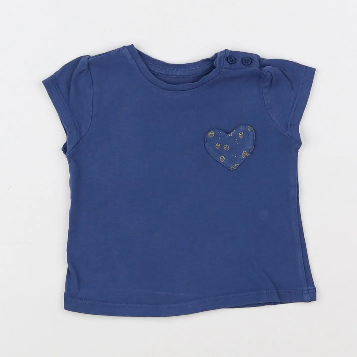 Vertbaudet - tee-shirt bleu - 3 mois
