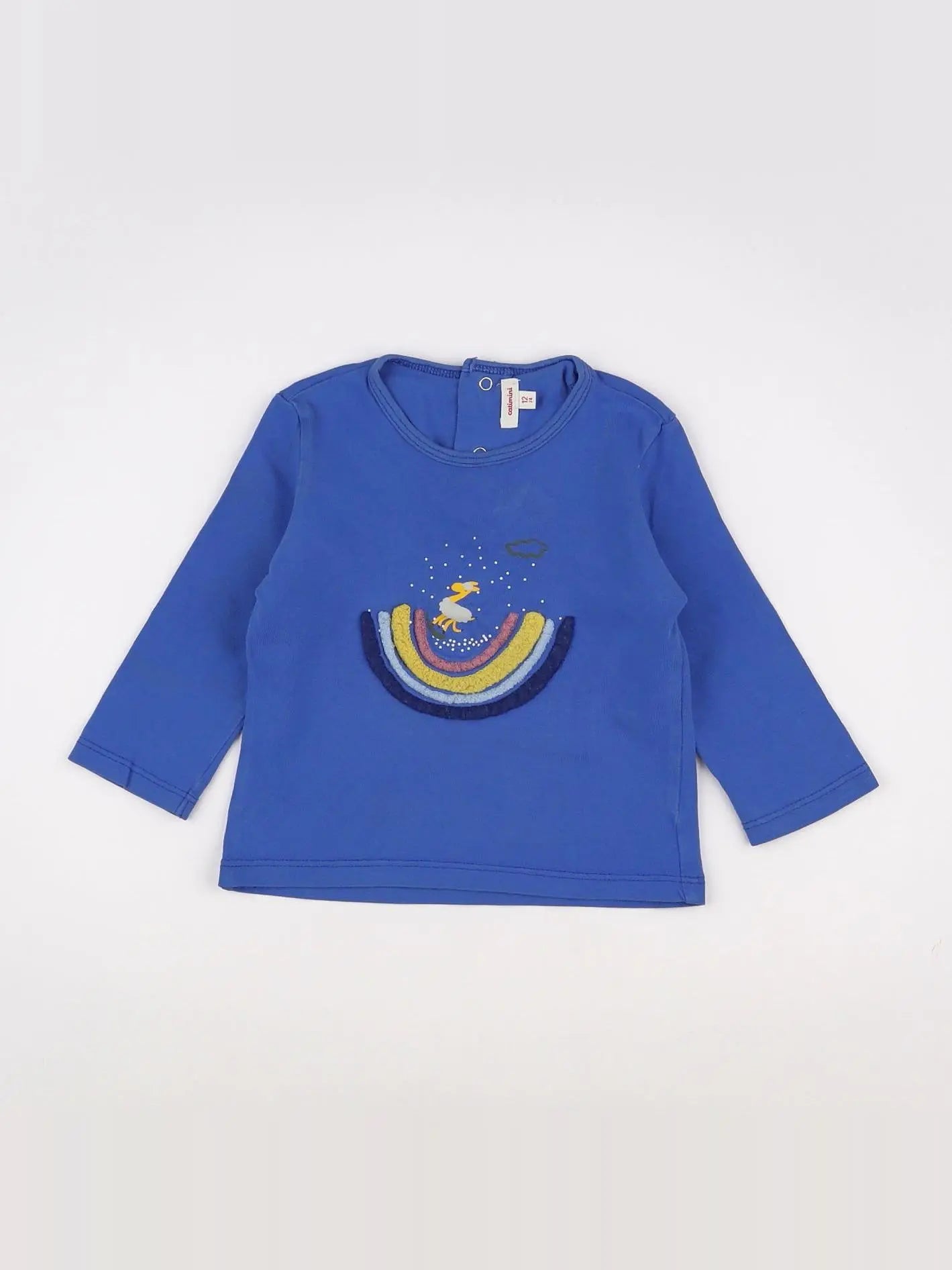 Catimini - tee-shirt bleu - 12 mois
