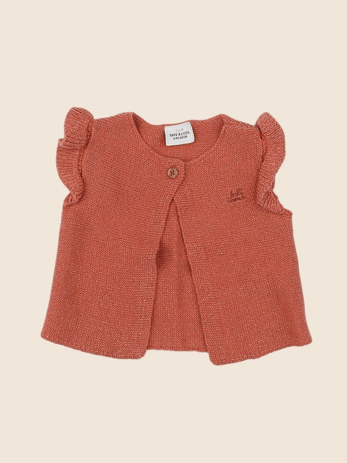 Tape à l'oeil - gilet rouge - 6 mois