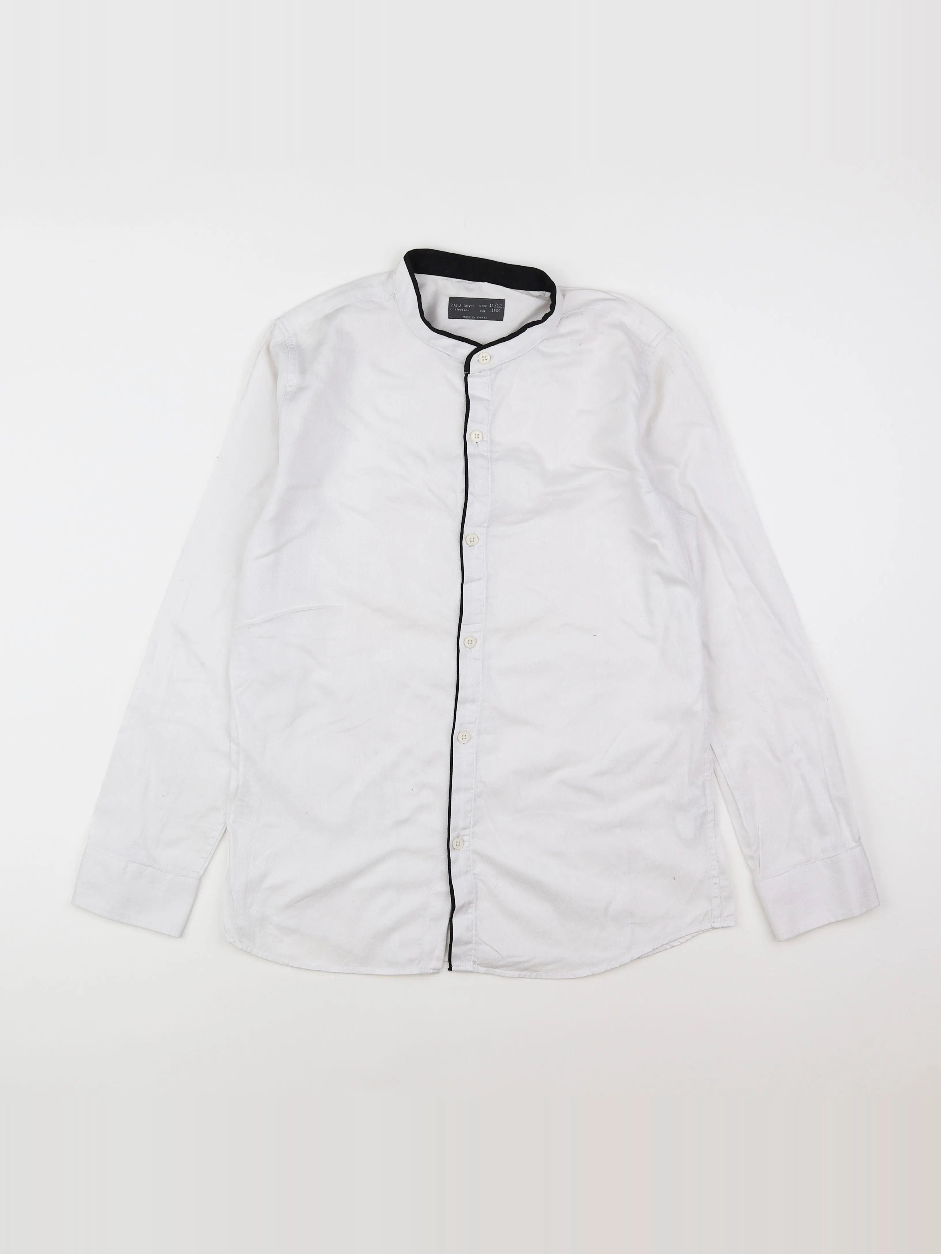 Zara - chemise blanc, noir - 11/12 ans