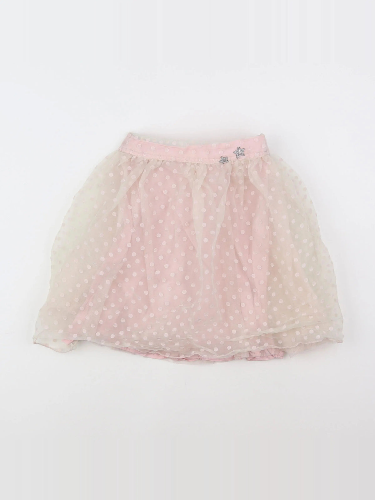 Vertbaudet - jupe rose, argent - 10 ans