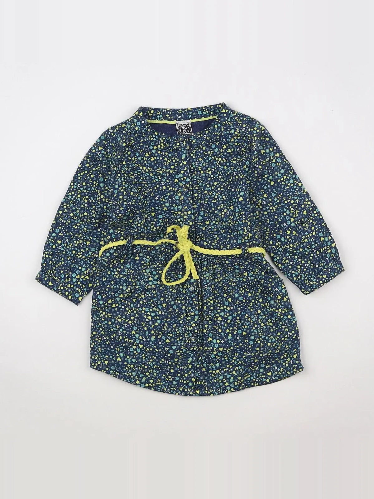 Tape à l'oeil - robe vert - 6 mois