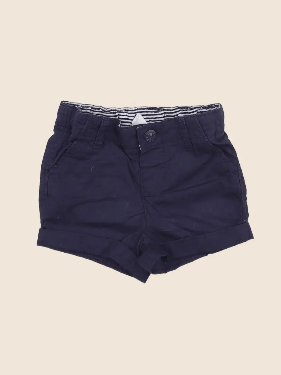 H&M - short bleu - 3/6 mois
