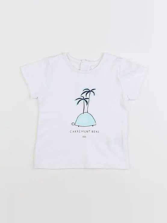 Carrément Beau - tee-shirt blanc - 12 mois
