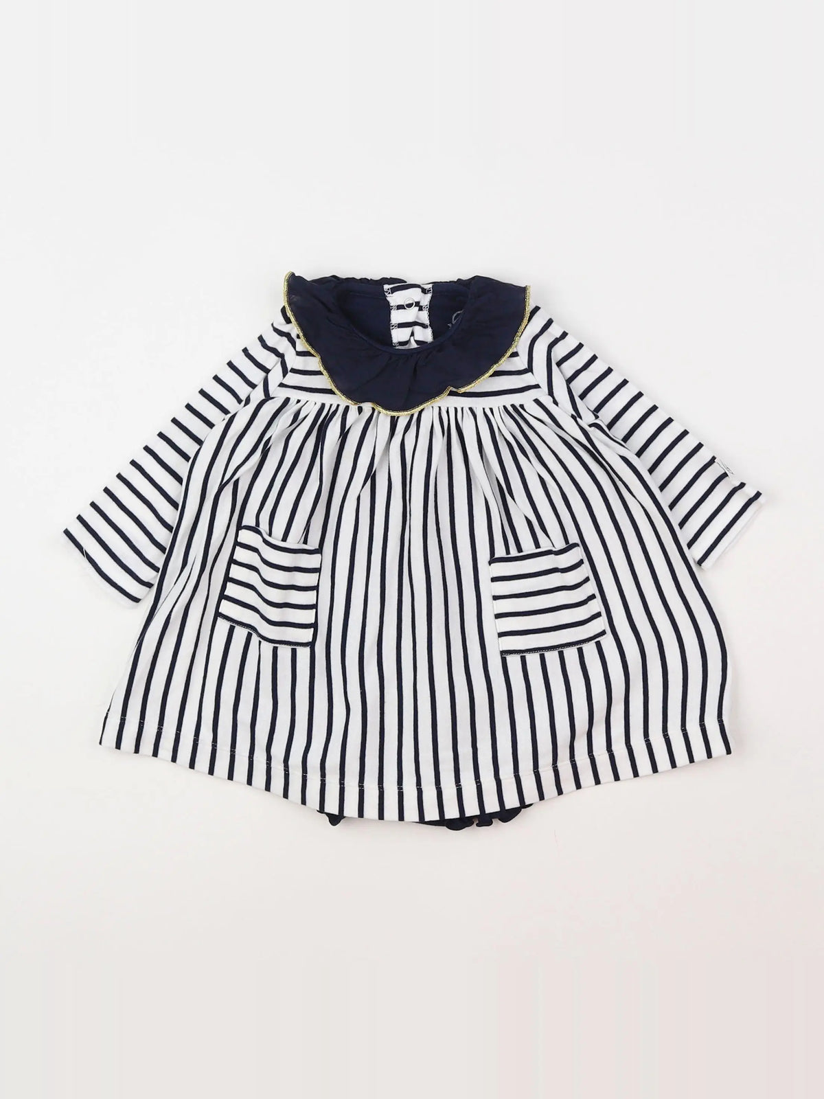 Petit Bateau - robe blanc - 6 mois