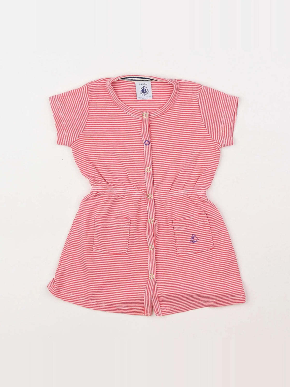 Petit Bateau - robe rose - 6 mois