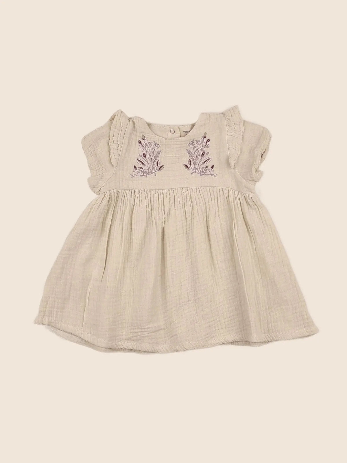 Vertbaudet - robe beige - 6 mois