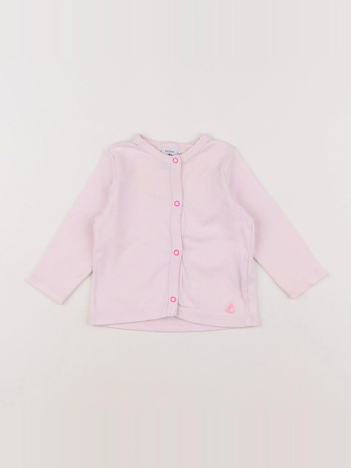 Petit Bateau - tee-shirt rose - 12 mois