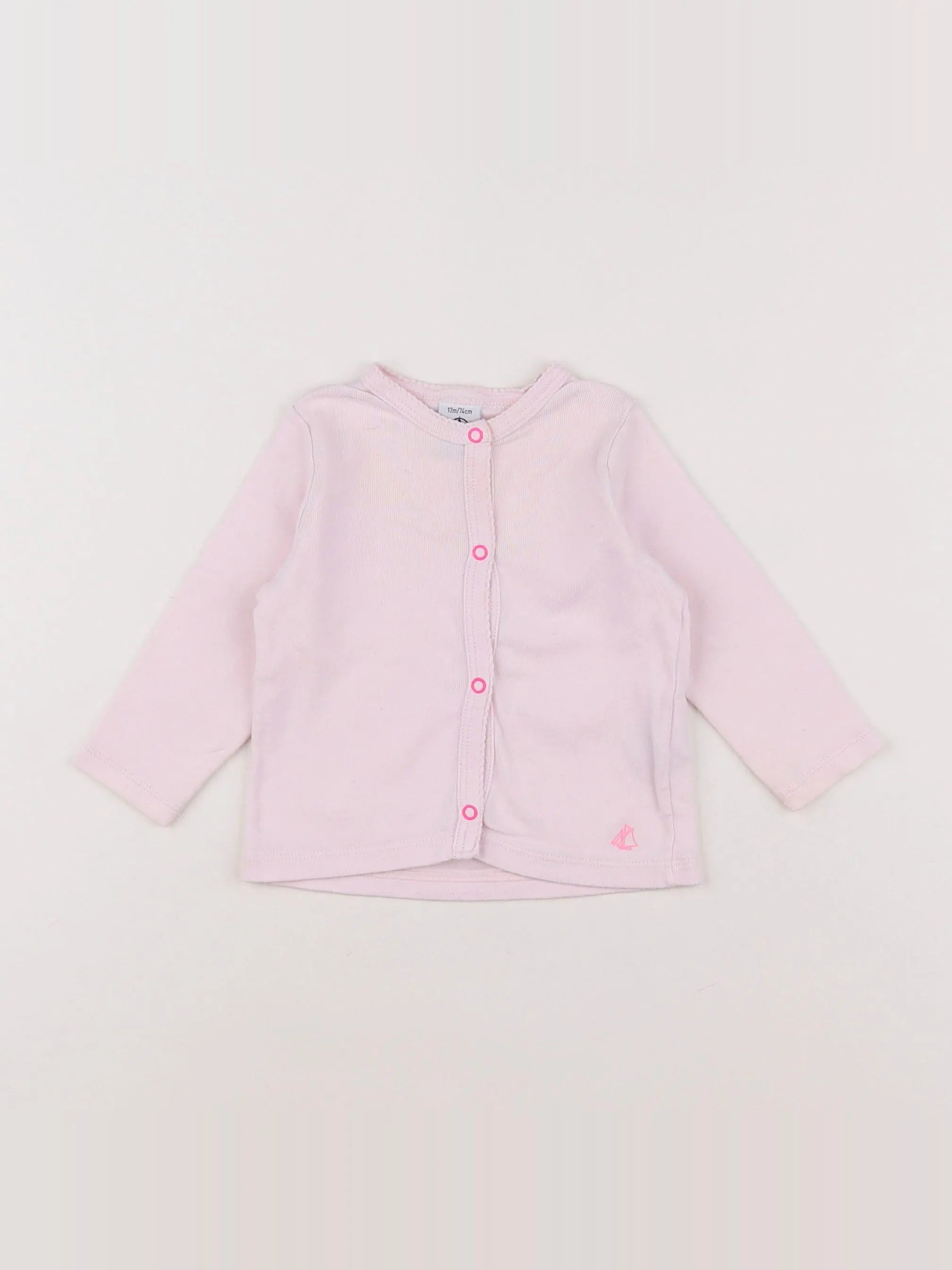 Petit Bateau - tee-shirt rose - 12 mois