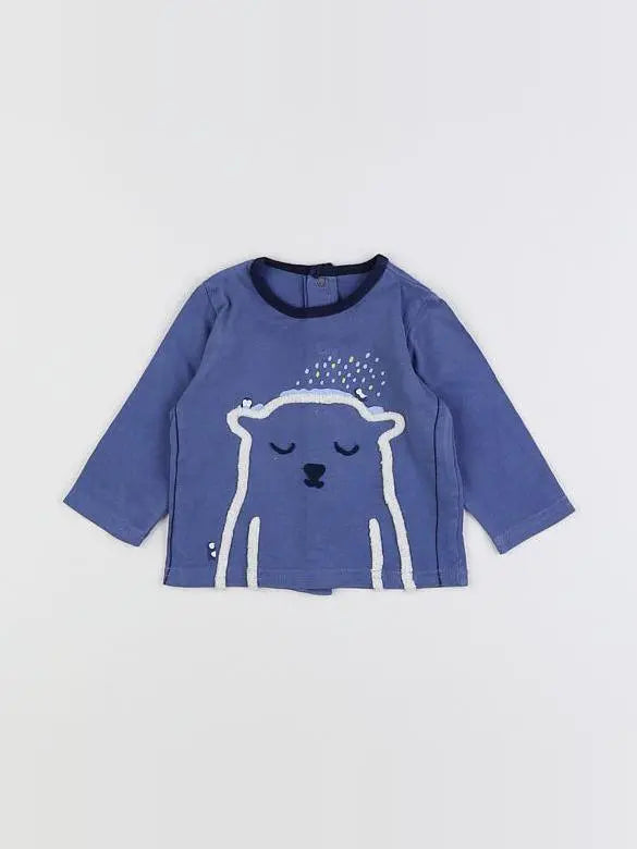 Catimini - tee-shirt bleu, blanc - 3 mois