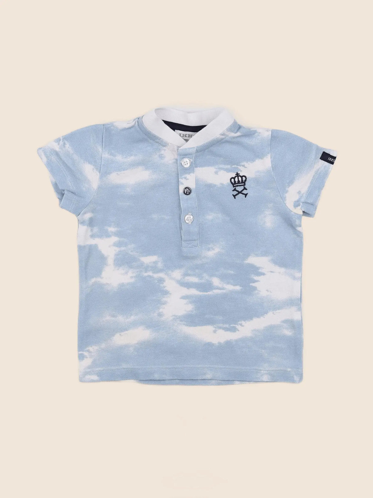 IKKS - polo bleu - 12 mois
