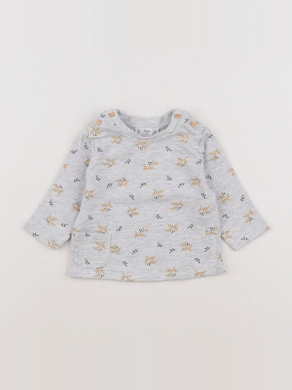 Mango - sweat gris - 3/6 mois