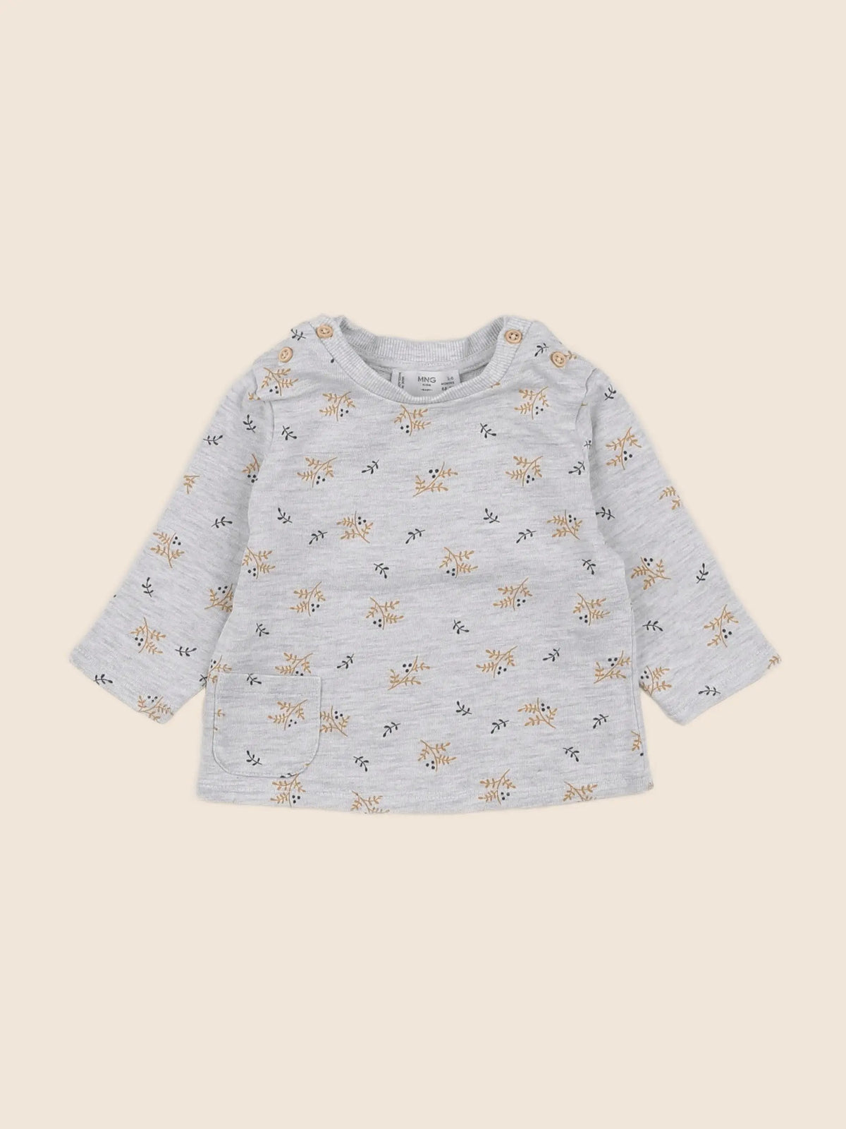 Mango - sweat gris - 3/6 mois